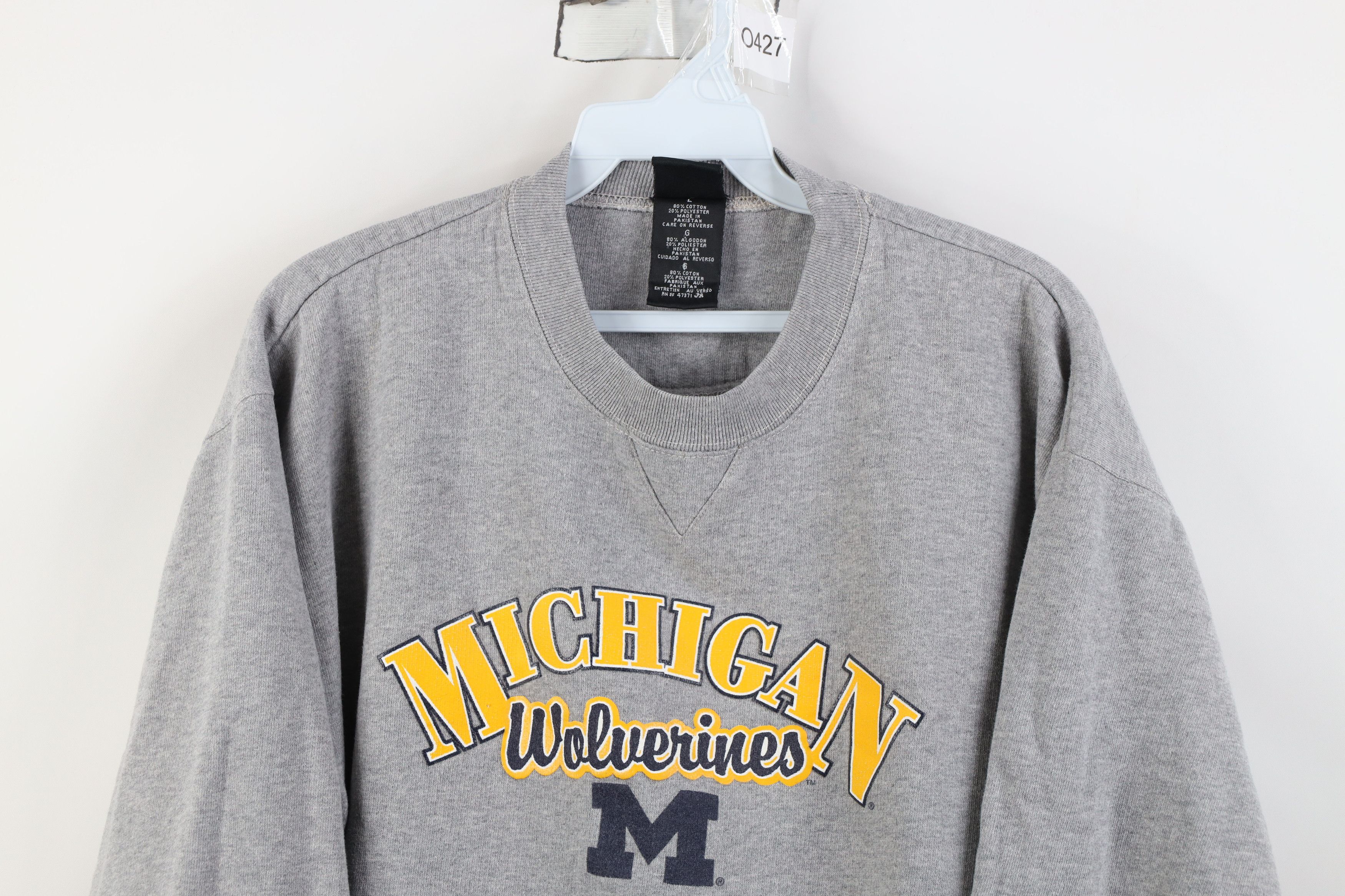 Starter Vintage 90s Starter University of Michigan Sweatshirt Size L / US 10 / IT 46 - 2 Thumbnail