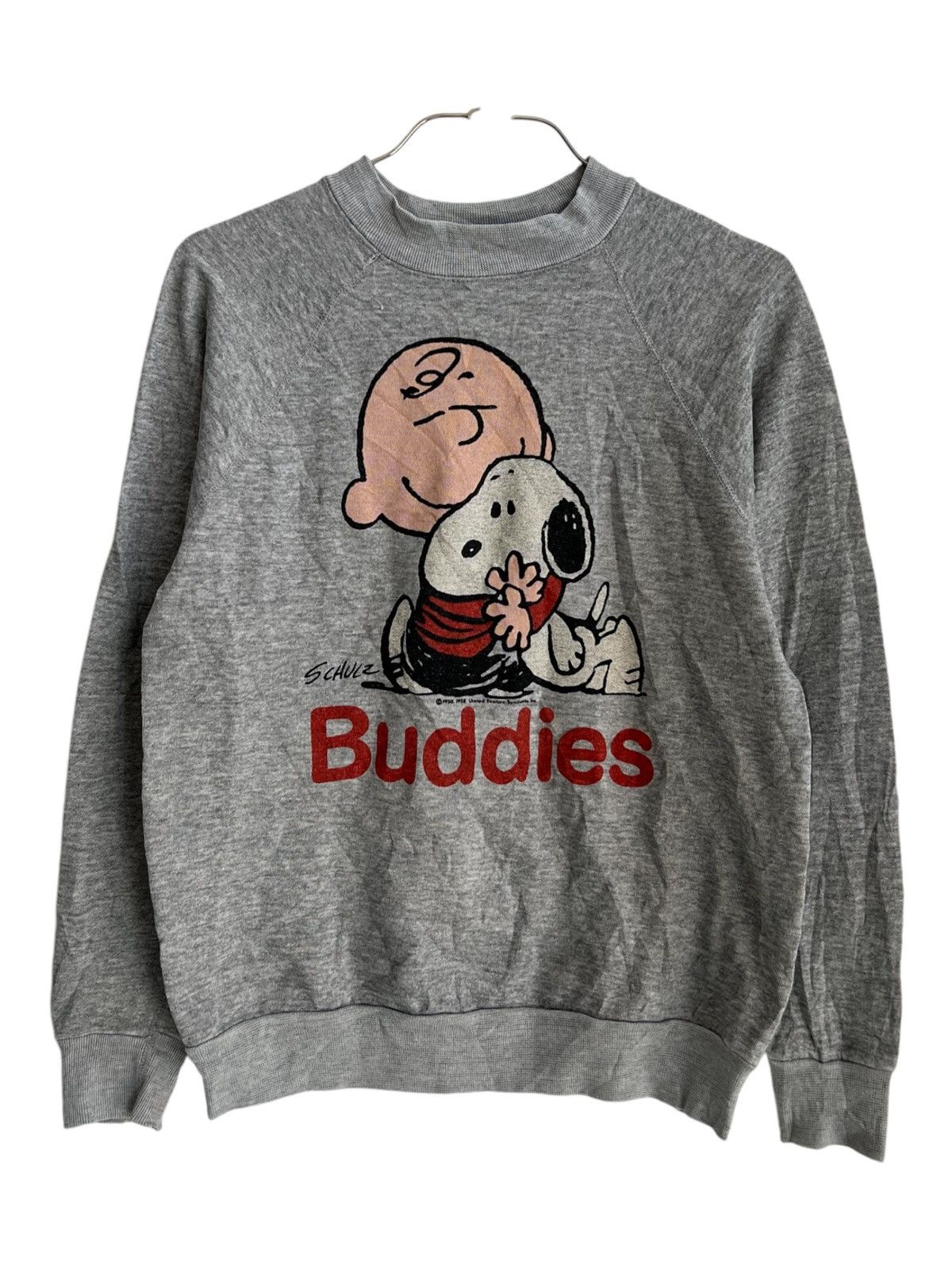 4GSELLER × Buzz Rickson's × Vintage Vtg 1970s Snoopy "Buddies" Salt & Papper Crewneck Sweatshirt Size US M / EU 48-50 / 2 - 1 Thumbnail