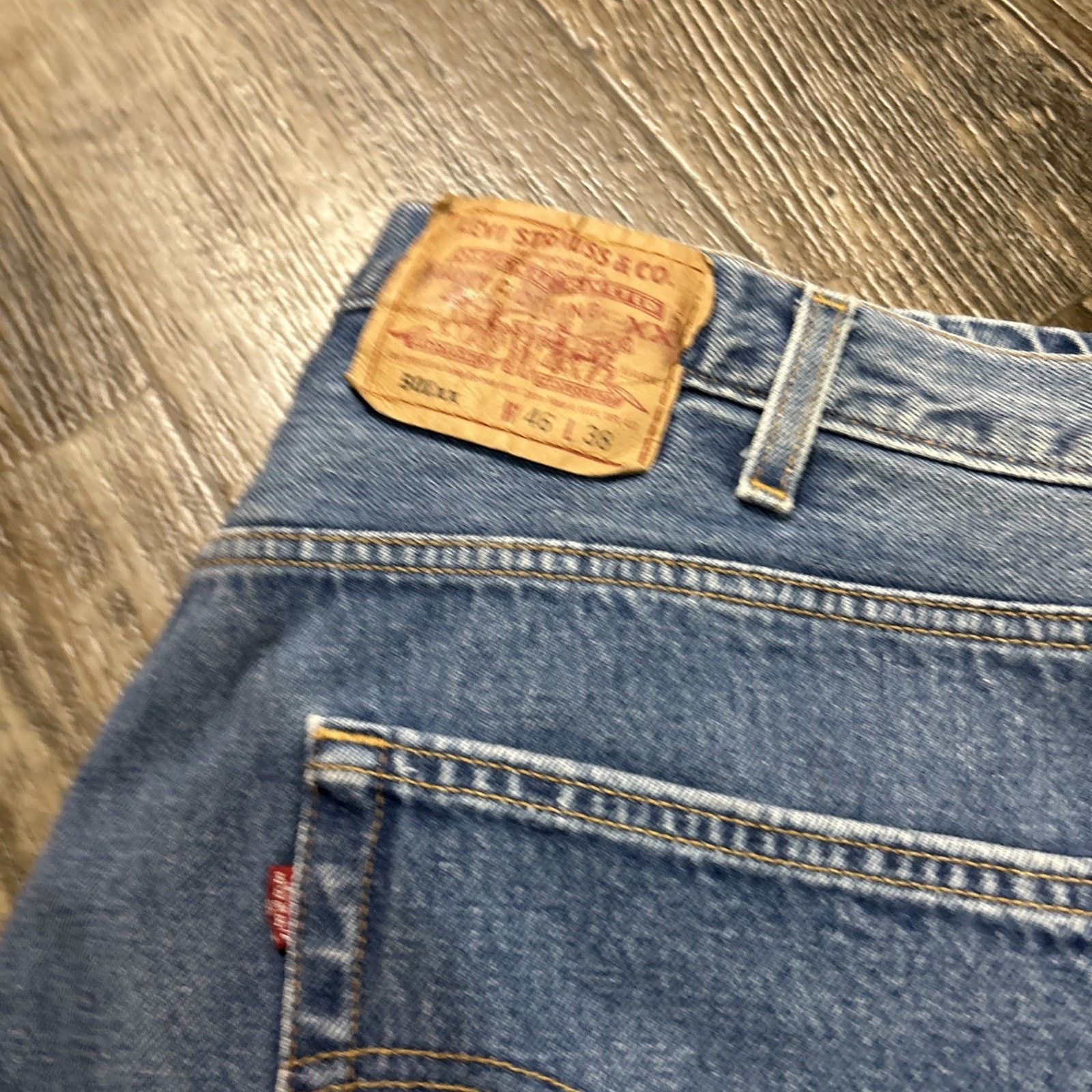 Levi's Lot 2 Levis 501 Cotton Jeans 46x38 USA Made 90s Button Fly Size US 44 / EU 60 - 3 Thumbnail