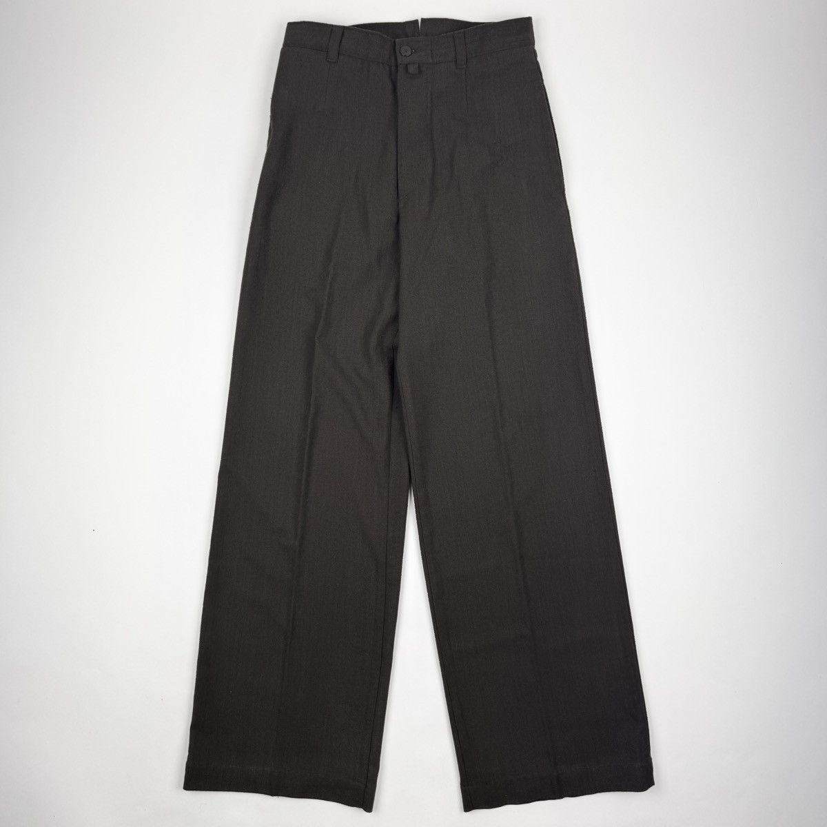 Dries Van Noten Dries Van Noten 2000’s Brown Wide Leg Work Pants Size US 30 / EU 46 - 1 Thumbnail