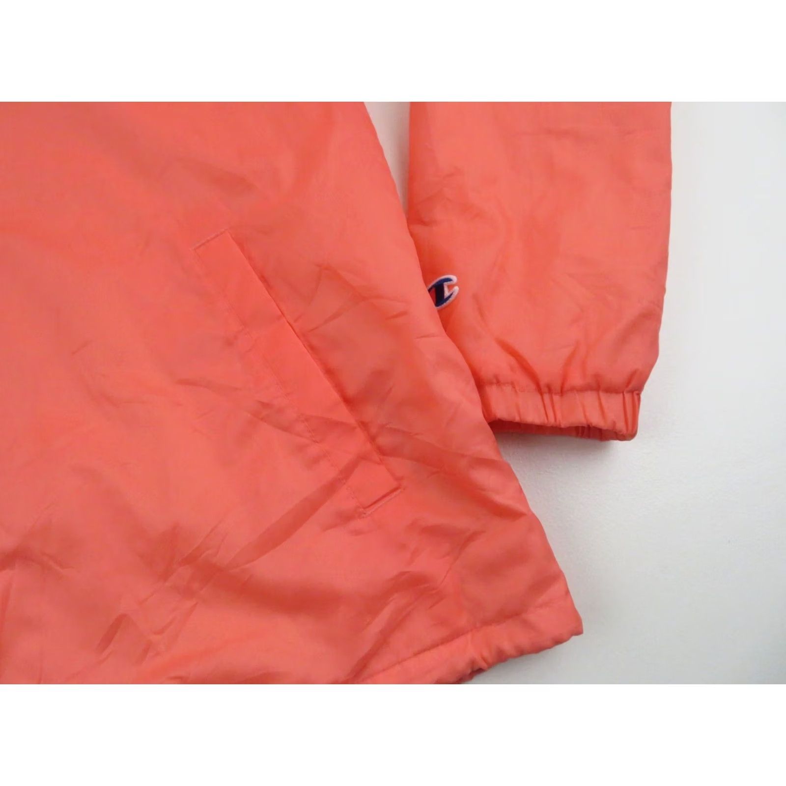 Champion VINTAGE Champion Coach Jacket Unisex Medium Pink Satin 90s Y2K Windbreaker Jacket Size M / US 6-8 / IT 42-44 - 7 Thumbnail