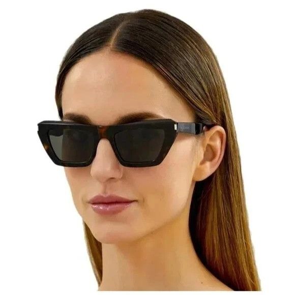 Saint Laurent Paris NEW SAINT LAURENT SUNGLASSES SL467 002 HAVANA WOMEN Size ONE SIZE - 4 Thumbnail