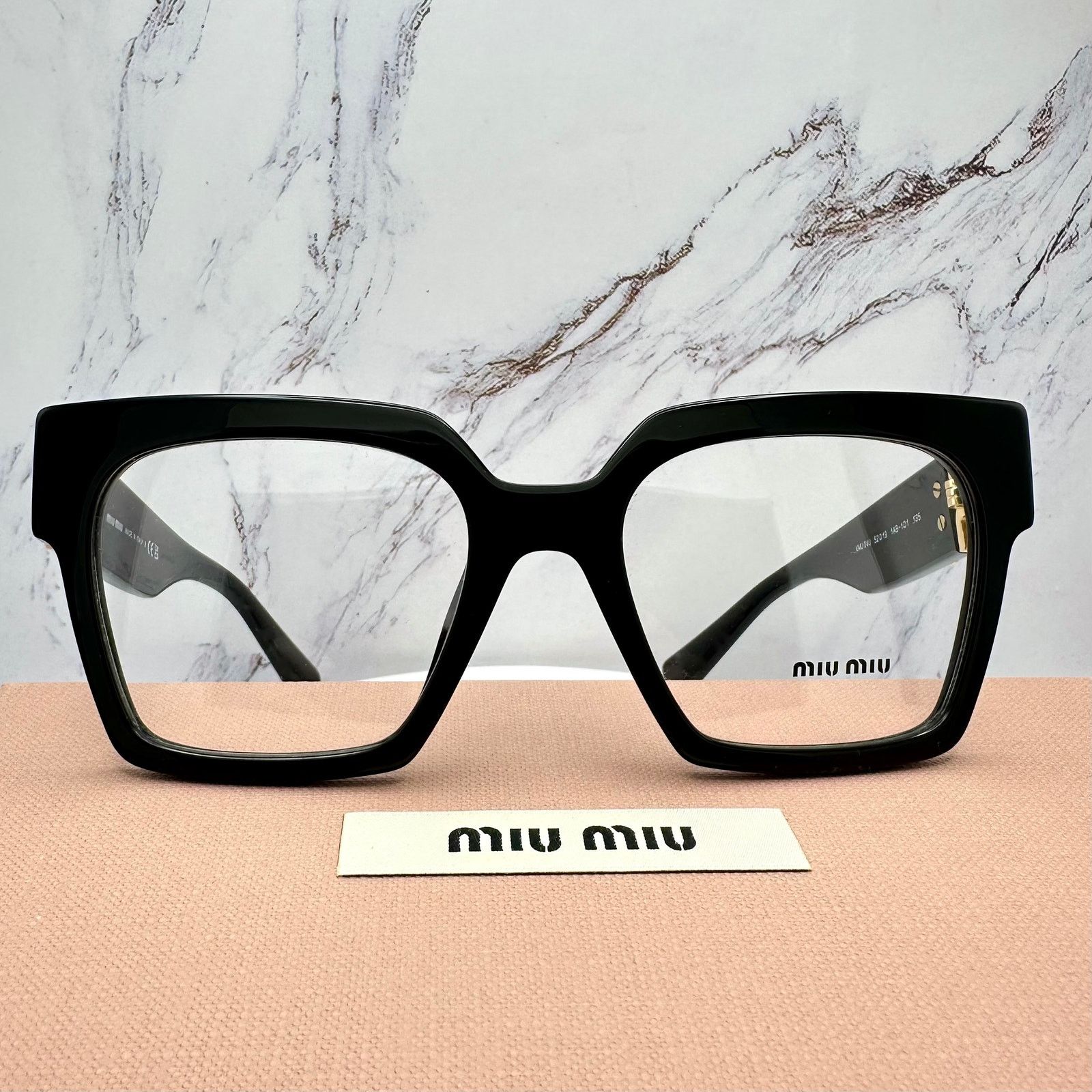 Miu Miu MIU MIU Womens Eyeglasses Black Square Full Rim frames Size ONE SIZE - 17 Thumbnail
