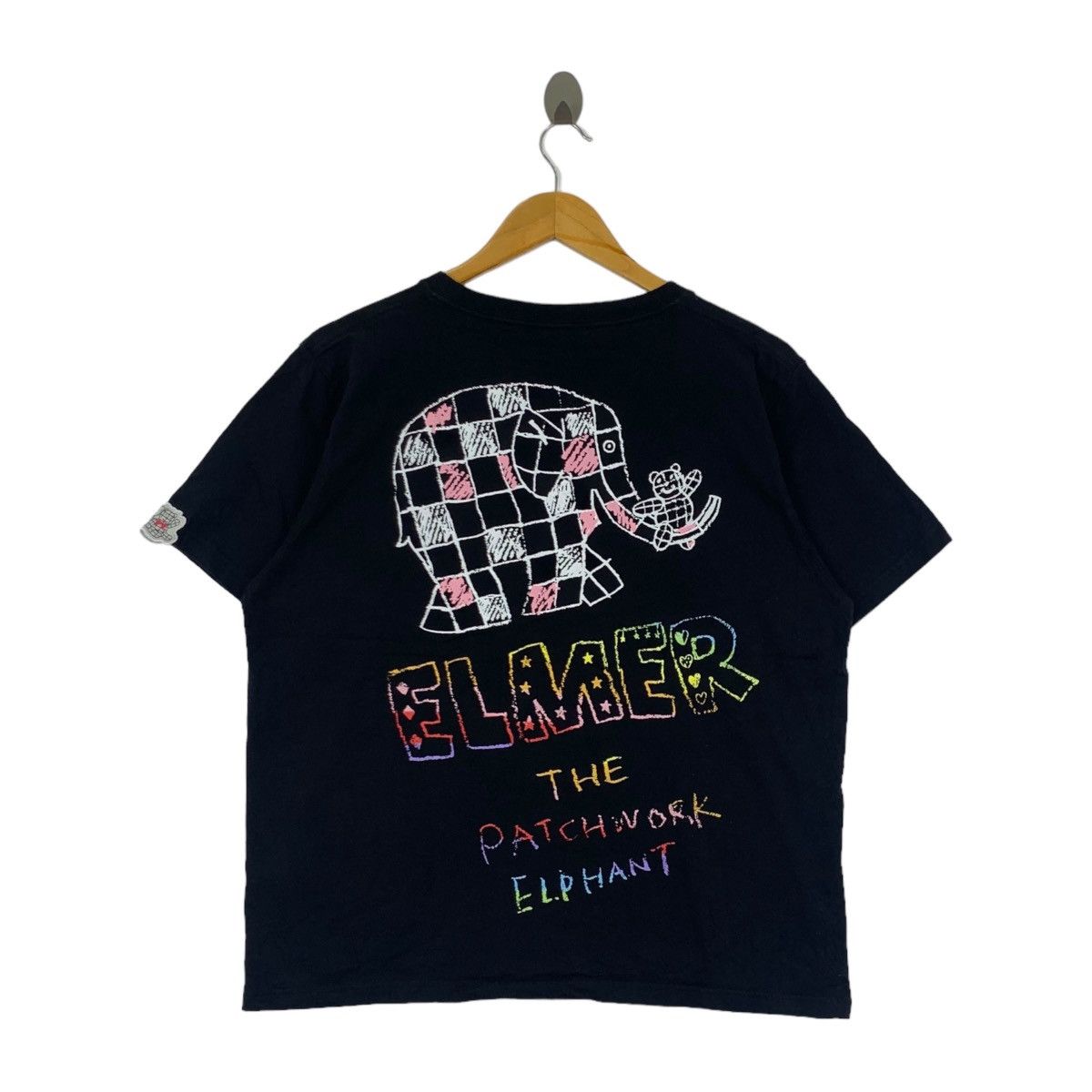 Vintage ELMER CARTOON The Patchwork Elephant Tee Shirt Size XXL / US 16-18 / IT 52-54 - 5 Thumbnail