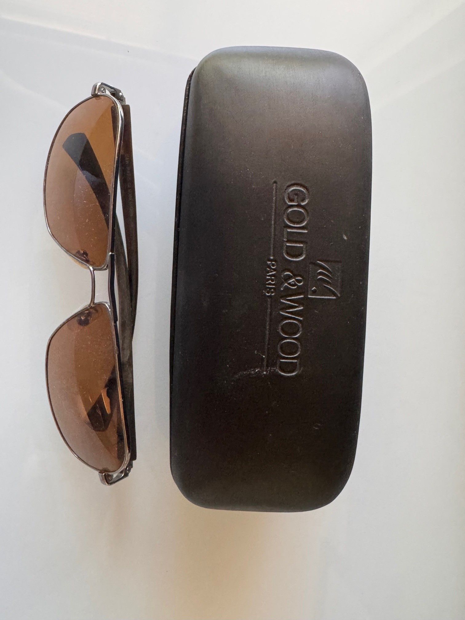 Gold And Wood Gold & Wood Paris Genuine Horn Aviator Sunglasses w/ Case Size ONE SIZE - 5 Thumbnail