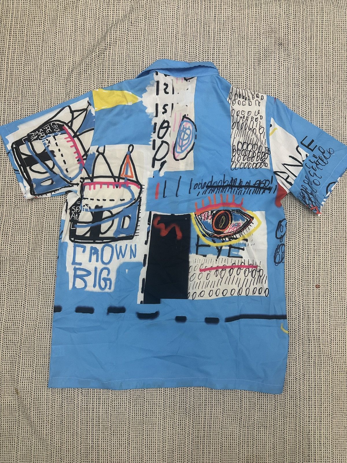 Jean-Michel Basquiat 🔥🔥🔥Vintage Jean Michel Basquiat Art Polyester Shirt Size US L / EU 52-54 / 3 - 7 Thumbnail