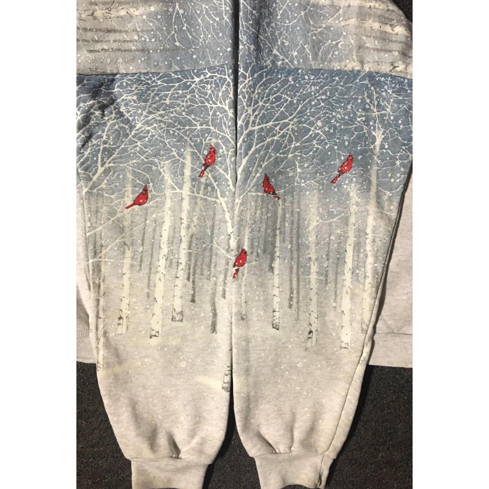 Vintage Vtg 80s Cardinal Birds All Over Print Sweatshirt M USA Cardigan Crew Neck Long Sleeve Gray Mens Holiday Outdoors AOP 80s USA Birds Brown? Size US M / EU 48-50 / 2 - 7 Thumbnail