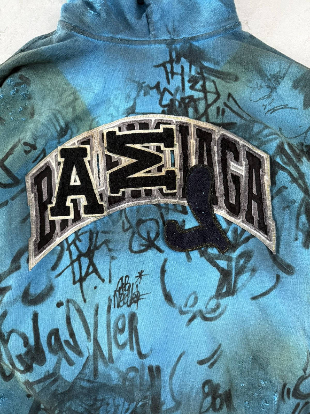 Balenciaga Balenciaga SS23 Blue Skate Graffiti Zip Hoodie Sz.XS Size US XS / EU 42 / 0 - 8 Thumbnail