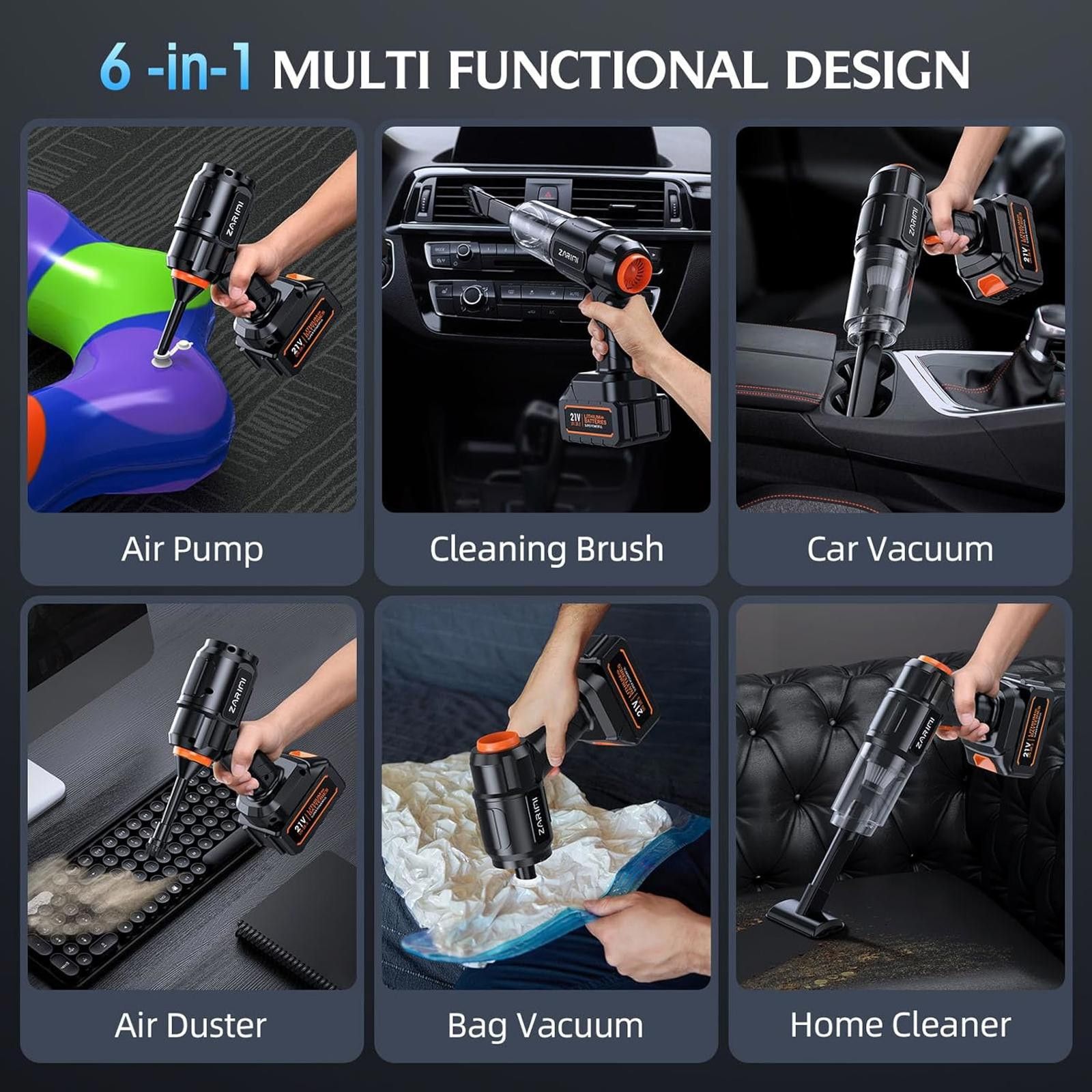 Other Cordless Handheld Vacuum Black, Bagless, Dual Batteries, 6-i Size ONE SIZE - 5 Thumbnail