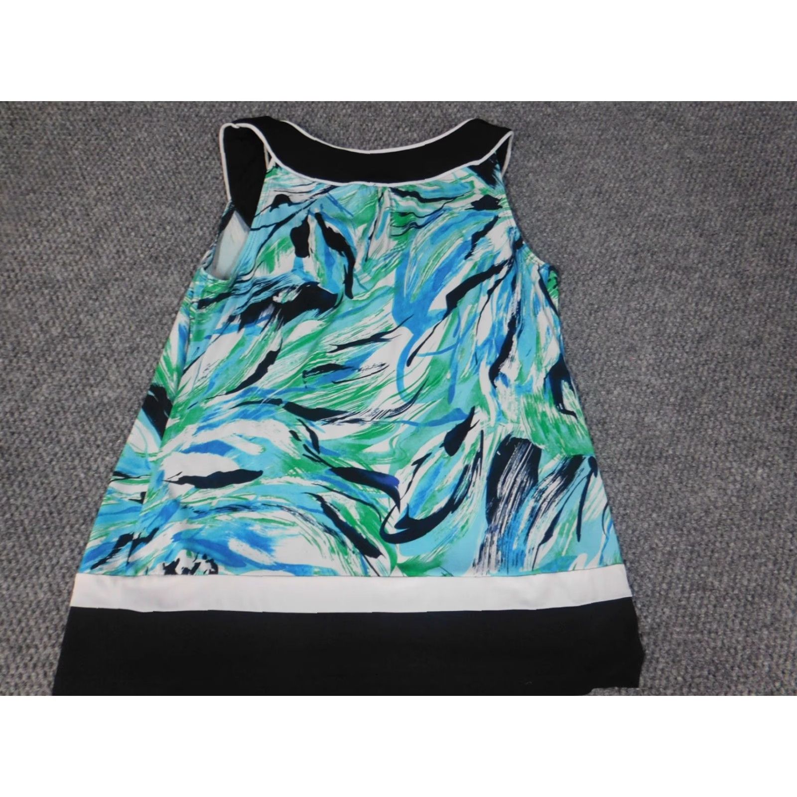 Vintage AB Studio Womens Blouse Small blue floral stretch pullover Size S / US 4 / IT 40 - 7 Thumbnail