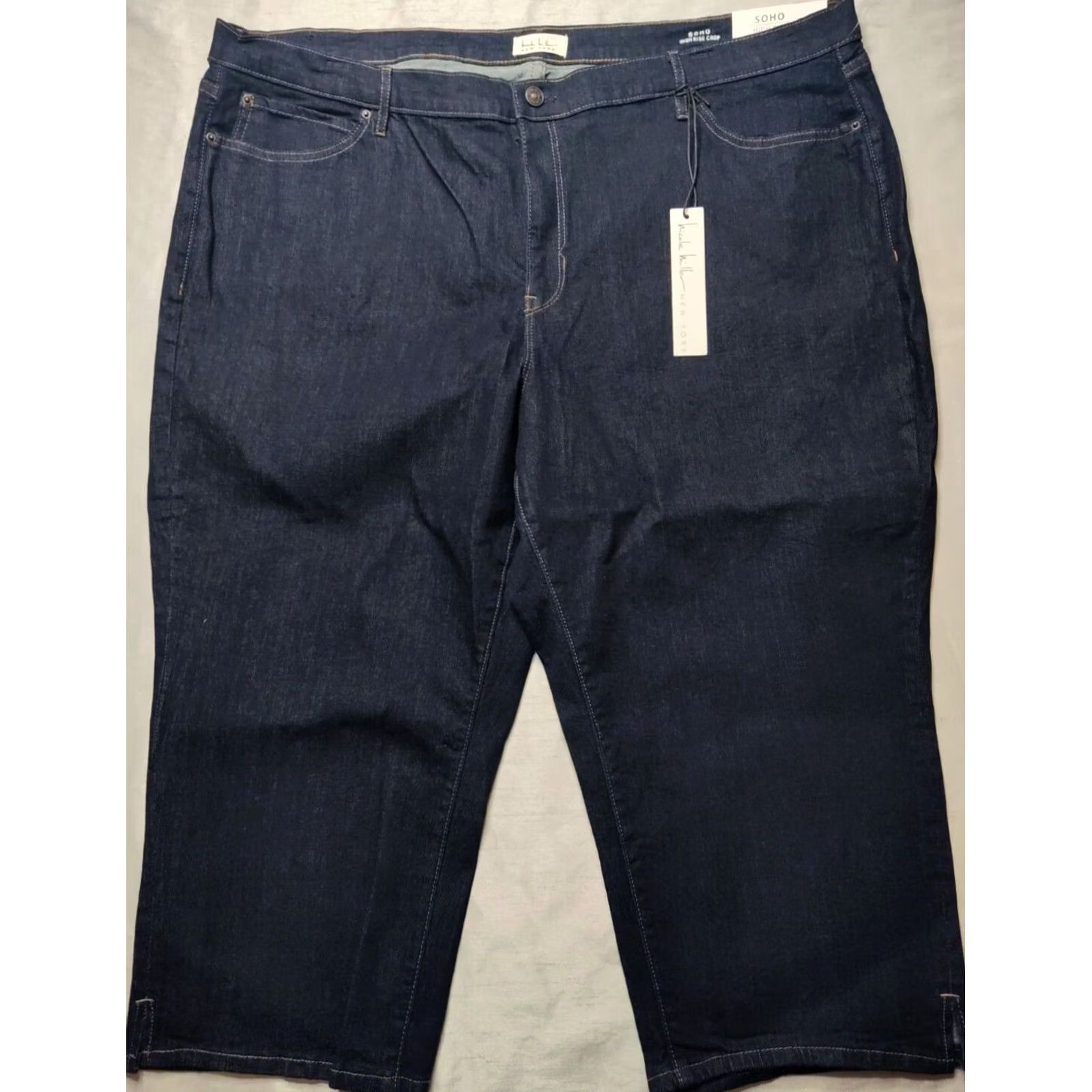 Nicole Miller VINTAGE NICOLE MILLER SOHO HIGH RISE CROP Jeans Women Plus Size 24 Dark Wash Denim NEW Size 42" / US 20 - 4 Thumbnail