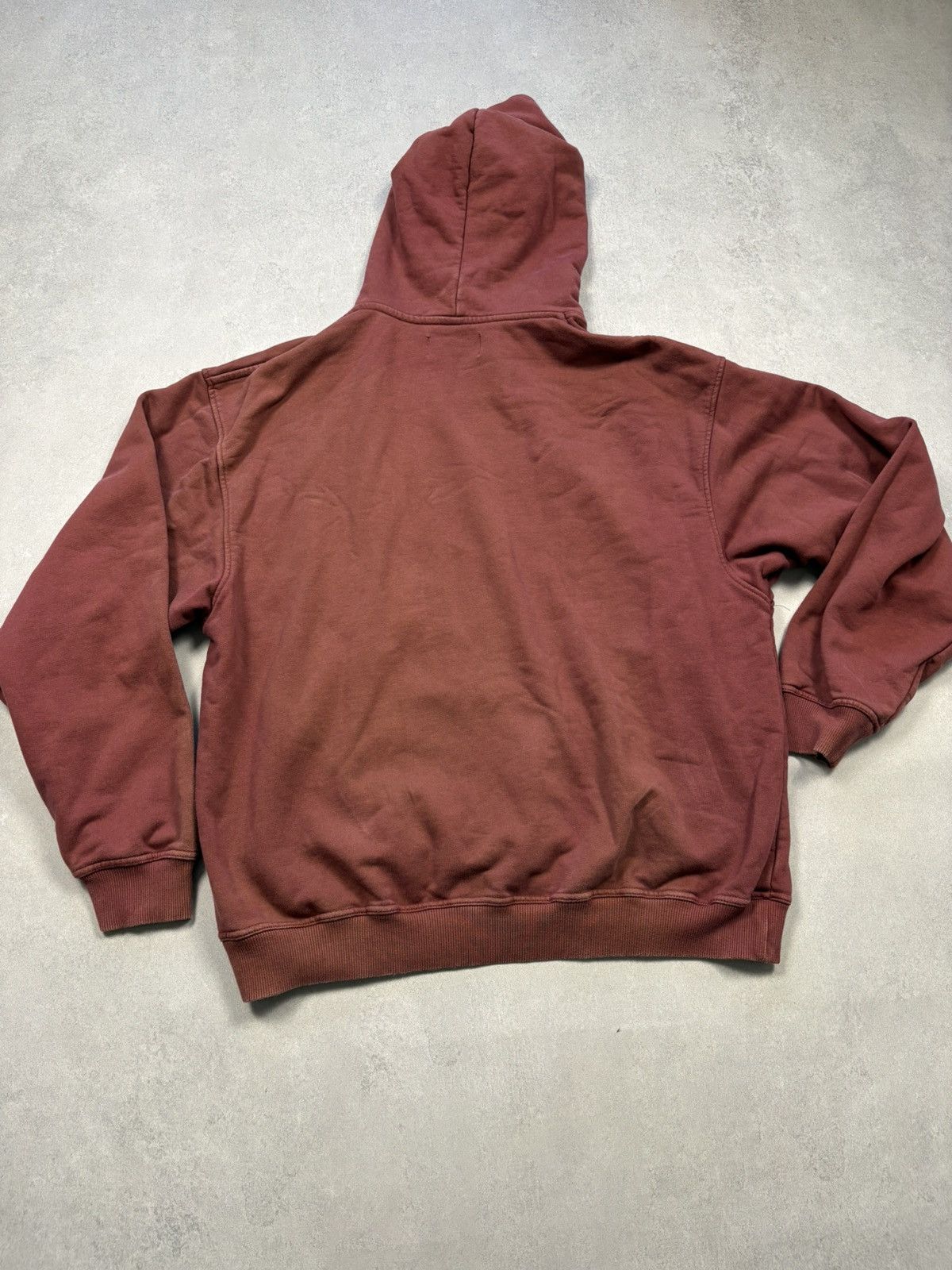 Represent Clo. Represent Blanks Sun-Faded Burgundy Hoodie Streetwear Size L Size US L / EU 52-54 / 3 - 2 Thumbnail