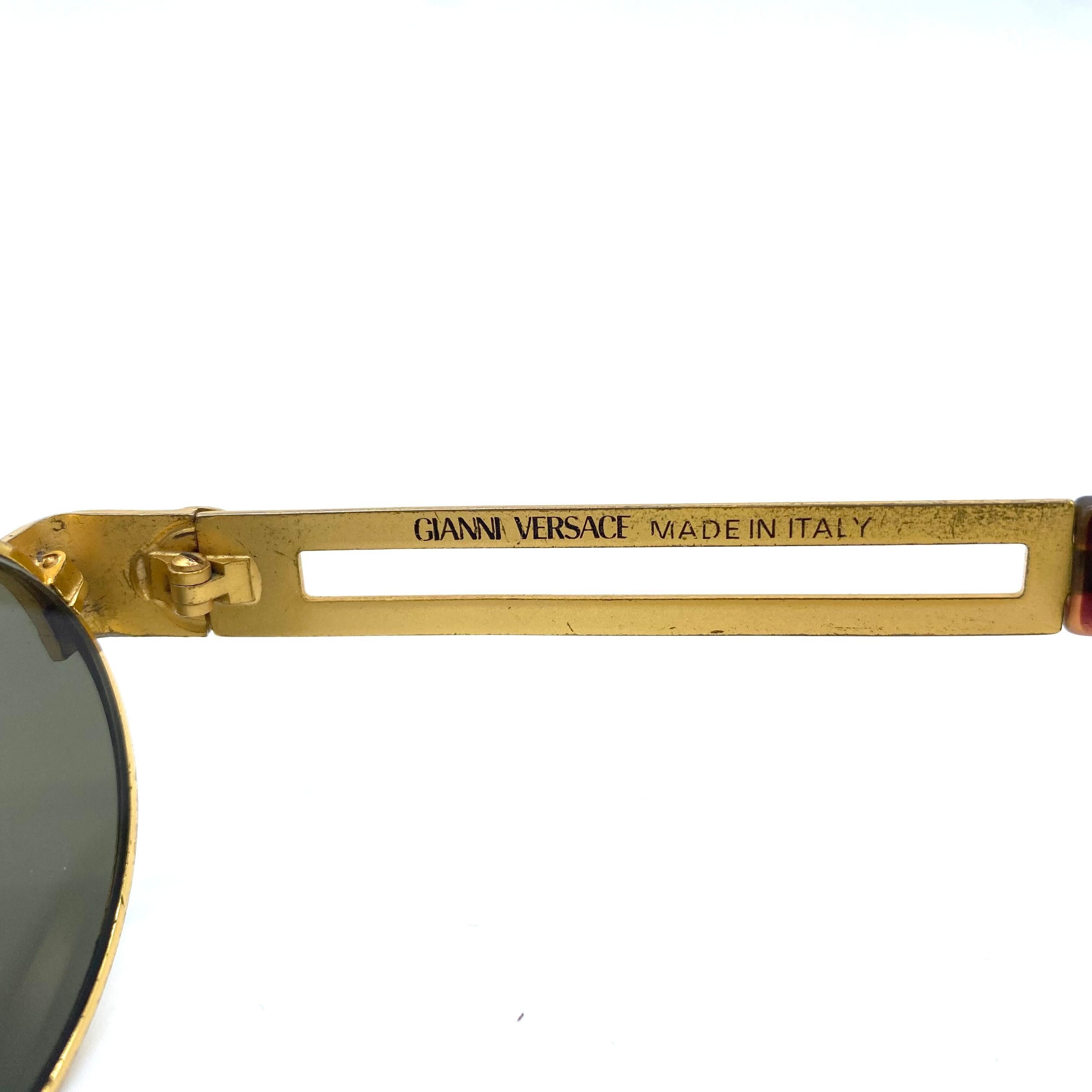 Versace Vintage VERSACE Sunglass Gold Frame Size ONE SIZE - 5 Thumbnail