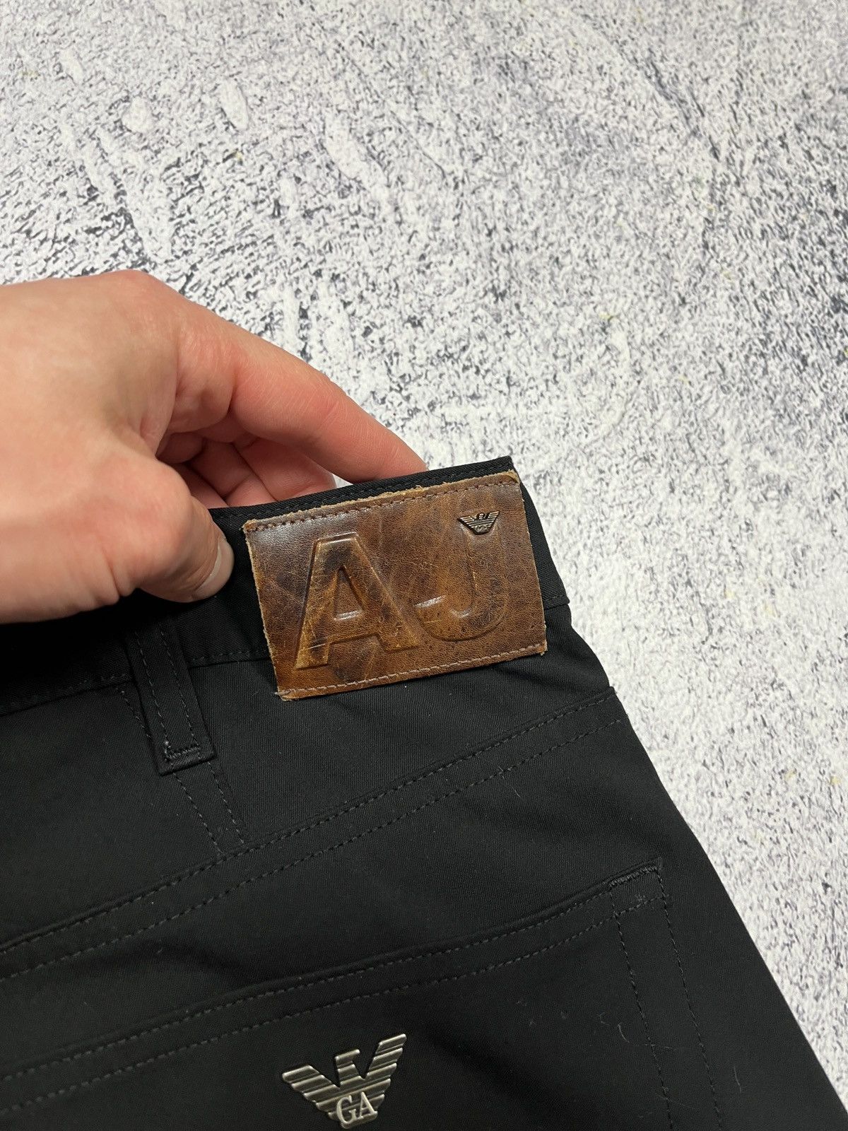 Armani × Giorgio Armani × Vintage Vintage Armani Jeans Metal Logo Classic Pants Rare Luxury Size US 34 / EU 50 - 9 Thumbnail
