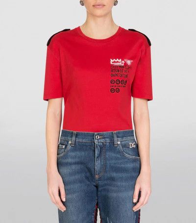 Dolce & Gabbana o1y0925 Oversize T-Shirt in Red Size S / US 4 / IT 40 - 4 Thumbnail