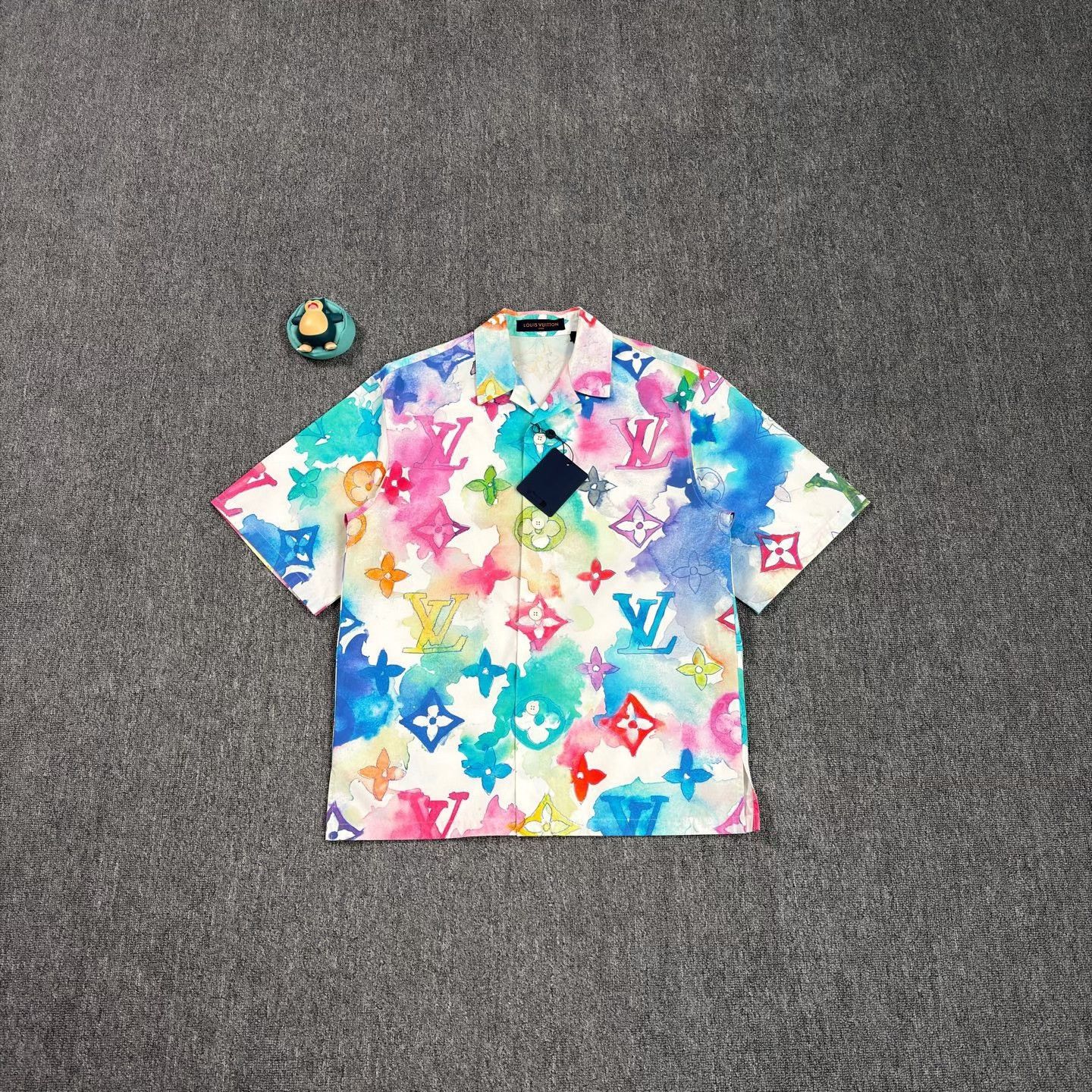 Louis Vuitton LV Ink Wash Print Short-sleeve Shirt Size XS / US 0-2 / IT 36-38 - 1 Thumbnail