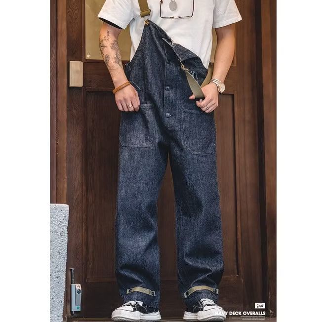 Japanese Brand 💥Marine deck navy retro overall Size US 35 - 1 Thumbnail