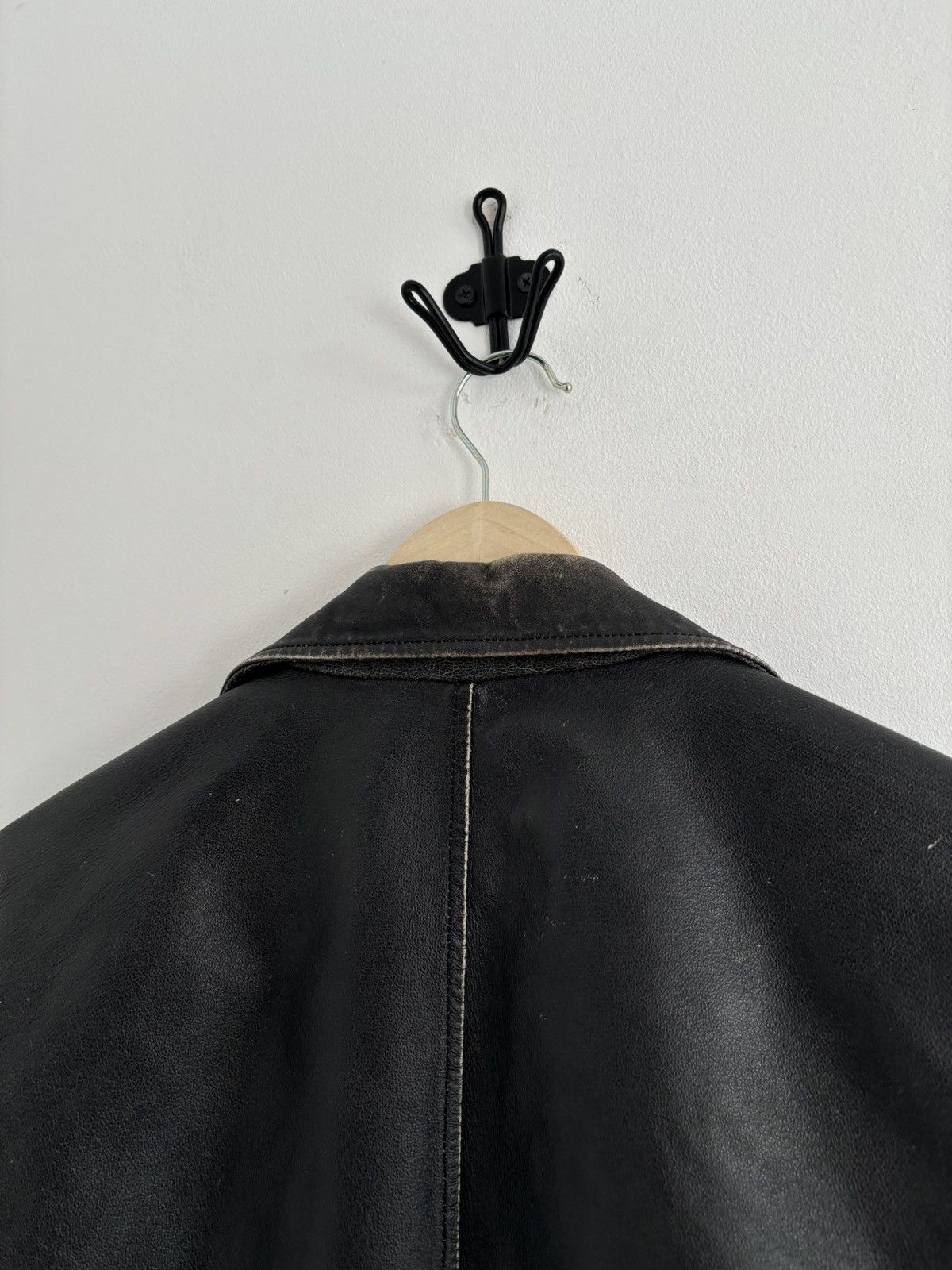 Genuine Leather Vintage Real Leather Faded Chest Pocket Jacket Size US L / EU 52-54 / 3 - 7 Thumbnail