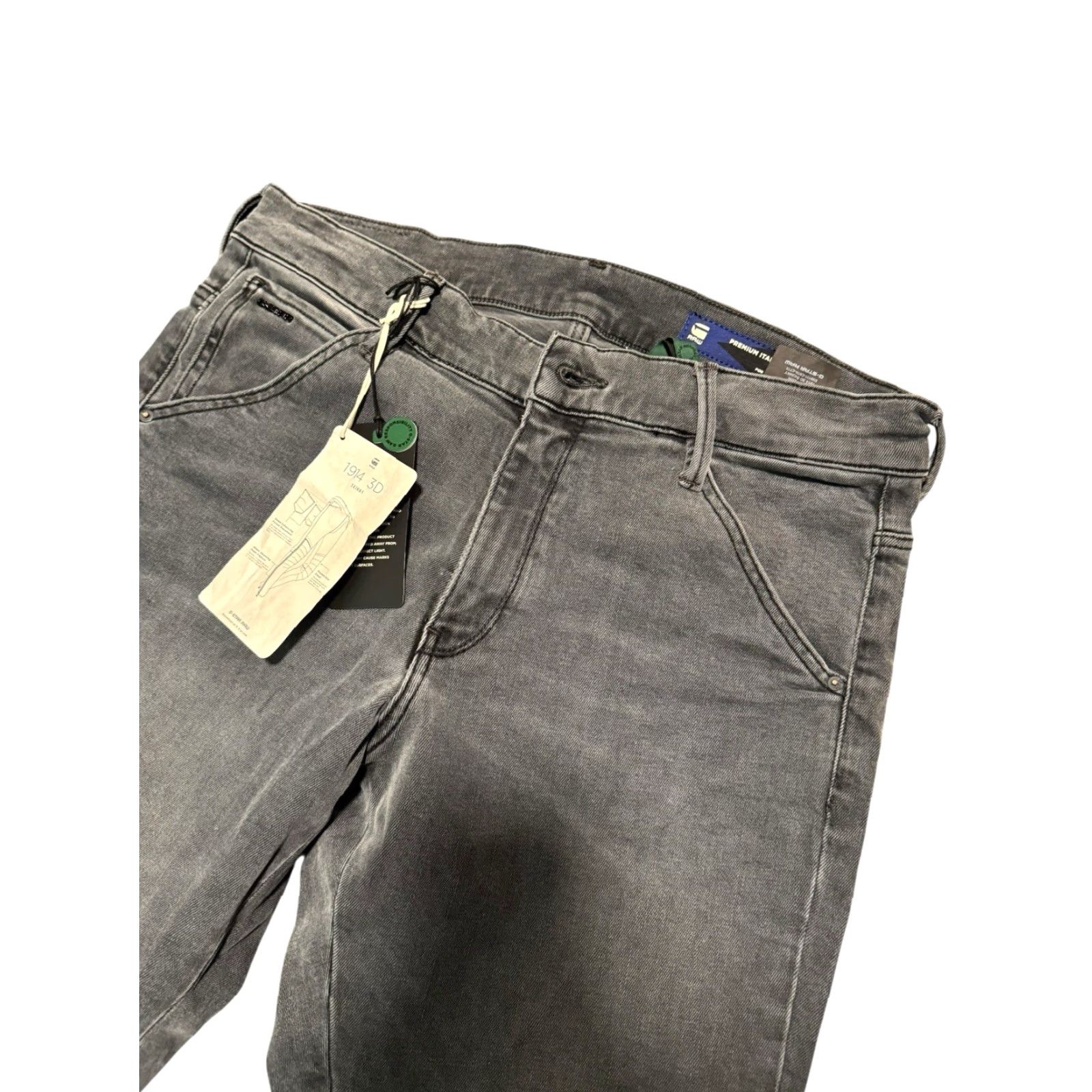G-Star G-Star Raw Jeans 1914 3D Skinny Denim Moto Women 31x32 Gray NEW Size 24" / US 00 / IT 34 - 5 Thumbnail
