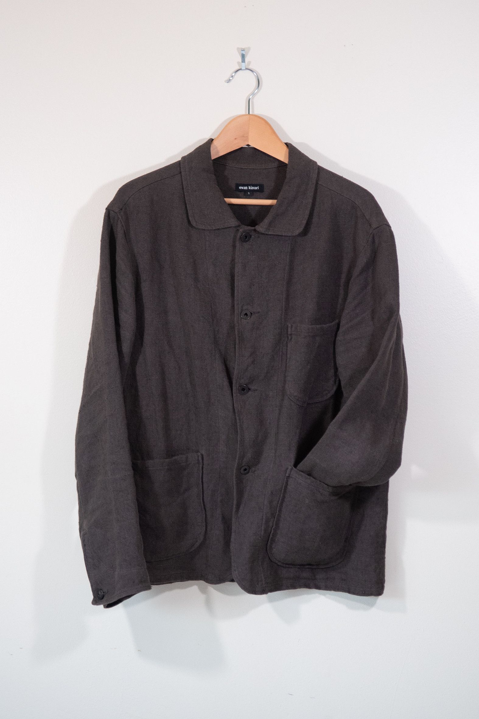 Evan Kinori evan kinori 3 Pocket Jacket Belgium Butcher Linen 