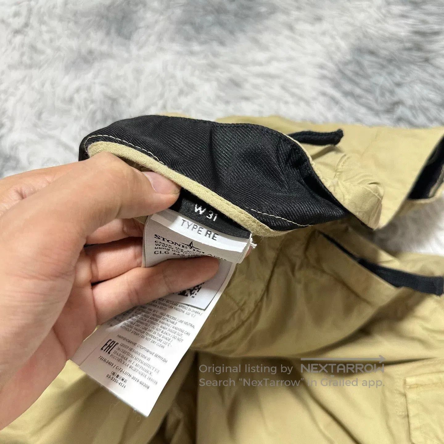 Stone Island khaki cargo shorts by stone island. Size US 31 - 5 Thumbnail