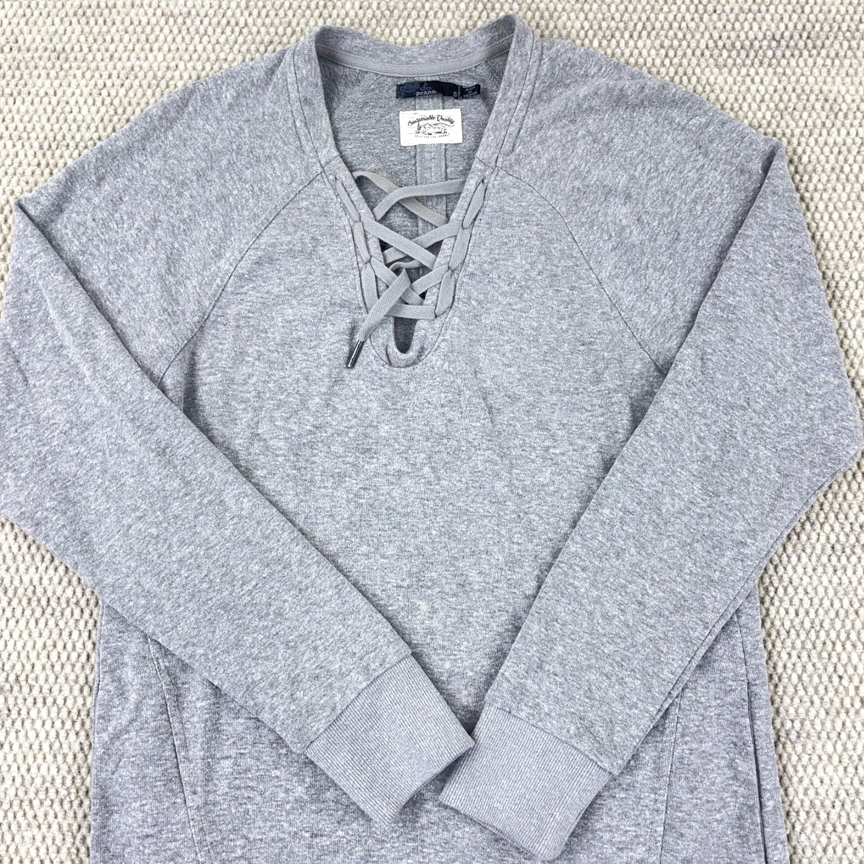 Prana prAna Dress Women's Small Gray Long Sleeve Pockets Sweater Lace Neck Size S / US 4 / IT 40 - 2 Thumbnail
