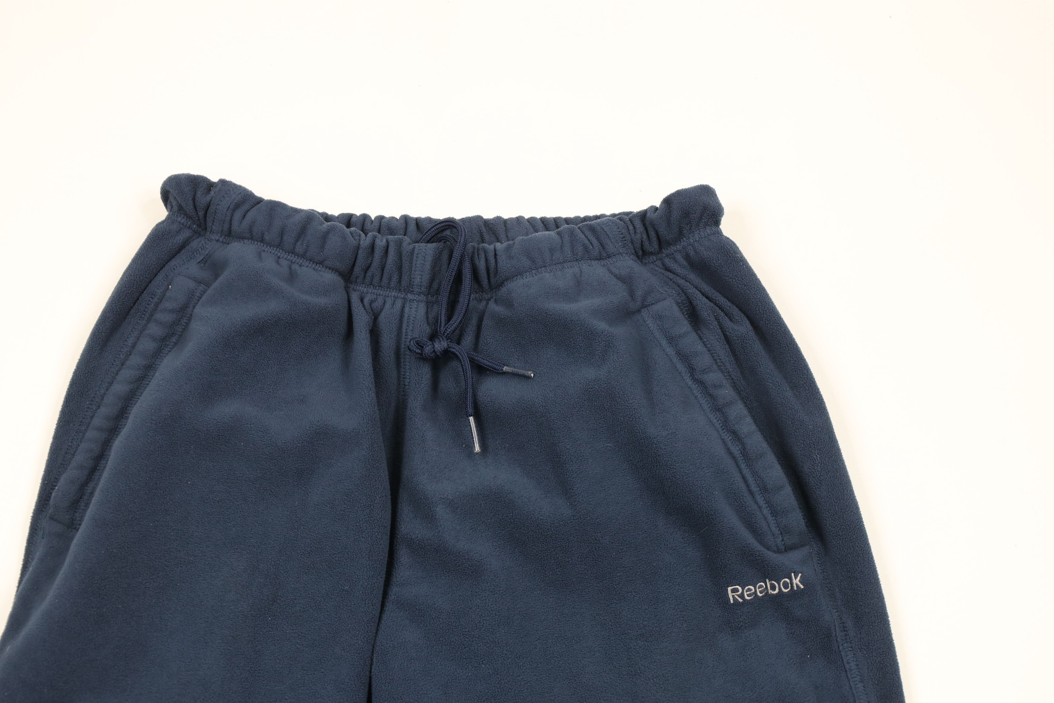 Reebok × Vintage Vintage Reebok Spell Out Wide Leg Fleece Sweatpants Blue Size US 32 / EU 48 - 2 Thumbnail