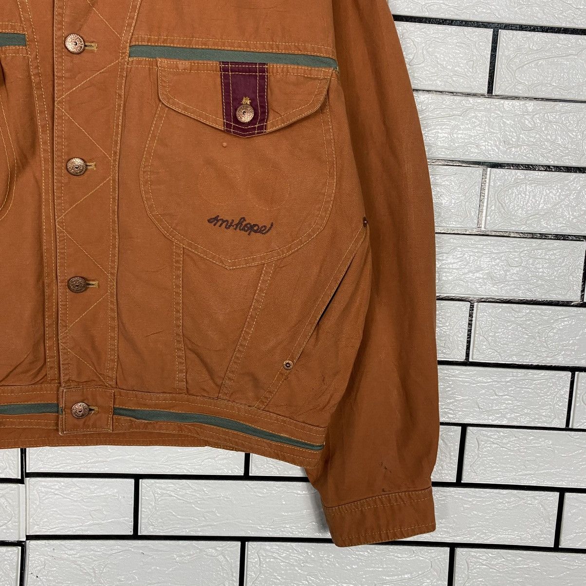 Japanese Brand 🔥CROPPED HUNTING JACKET DUCK CANVAS MACHOPE ISSEY MIYAKE Size US L / EU 52-54 / 3 - 5 Thumbnail