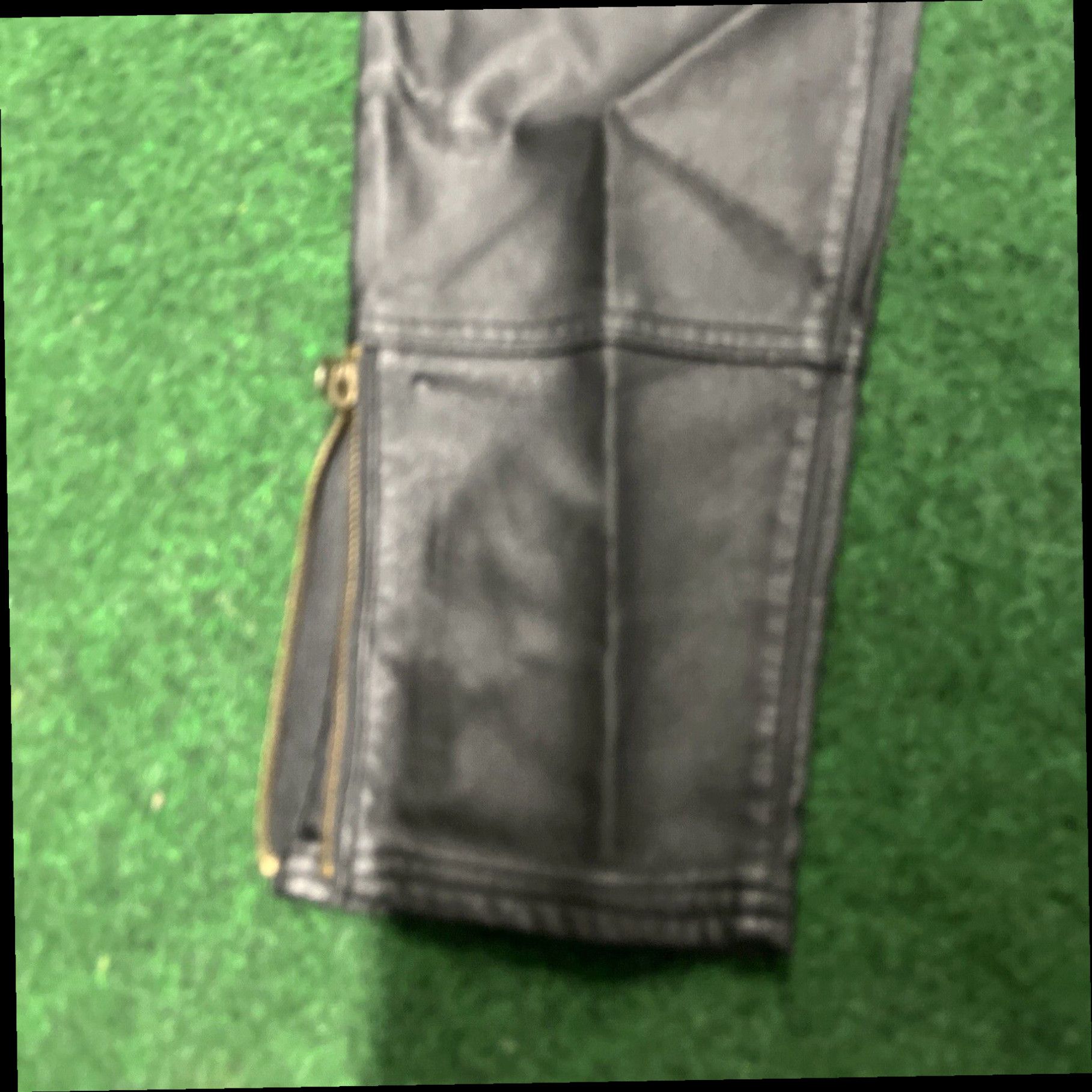 Free People FREE PEOPLE Faux Leather Black Moto Pants size 8 Ankle Zip High Rise Biker Size 30" / US 8 / IT 44 - 2 Thumbnail