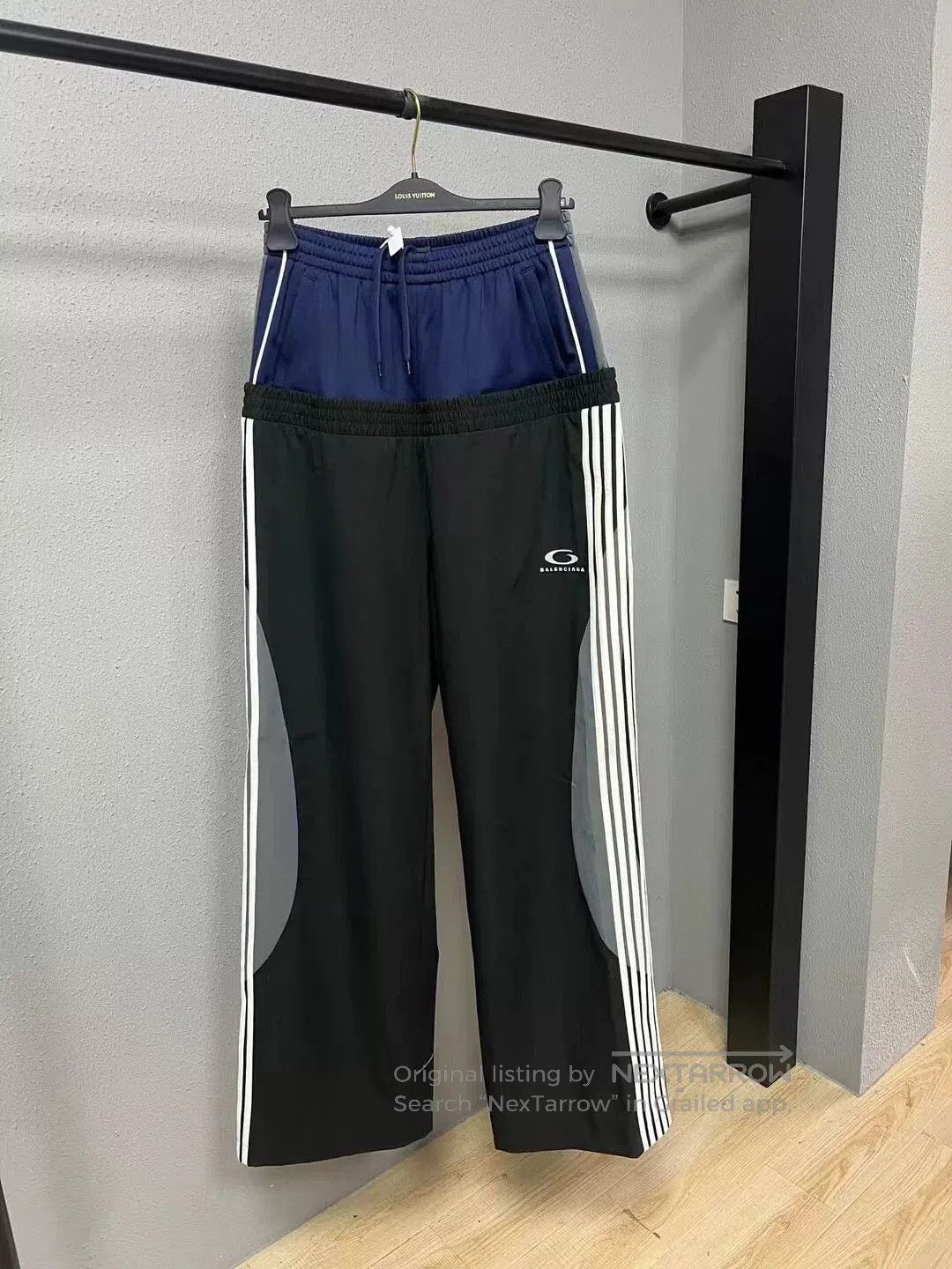 Balenciaga balenciaga black and blue athletic pants. Size US 26 / EU 42 - 1 Thumbnail