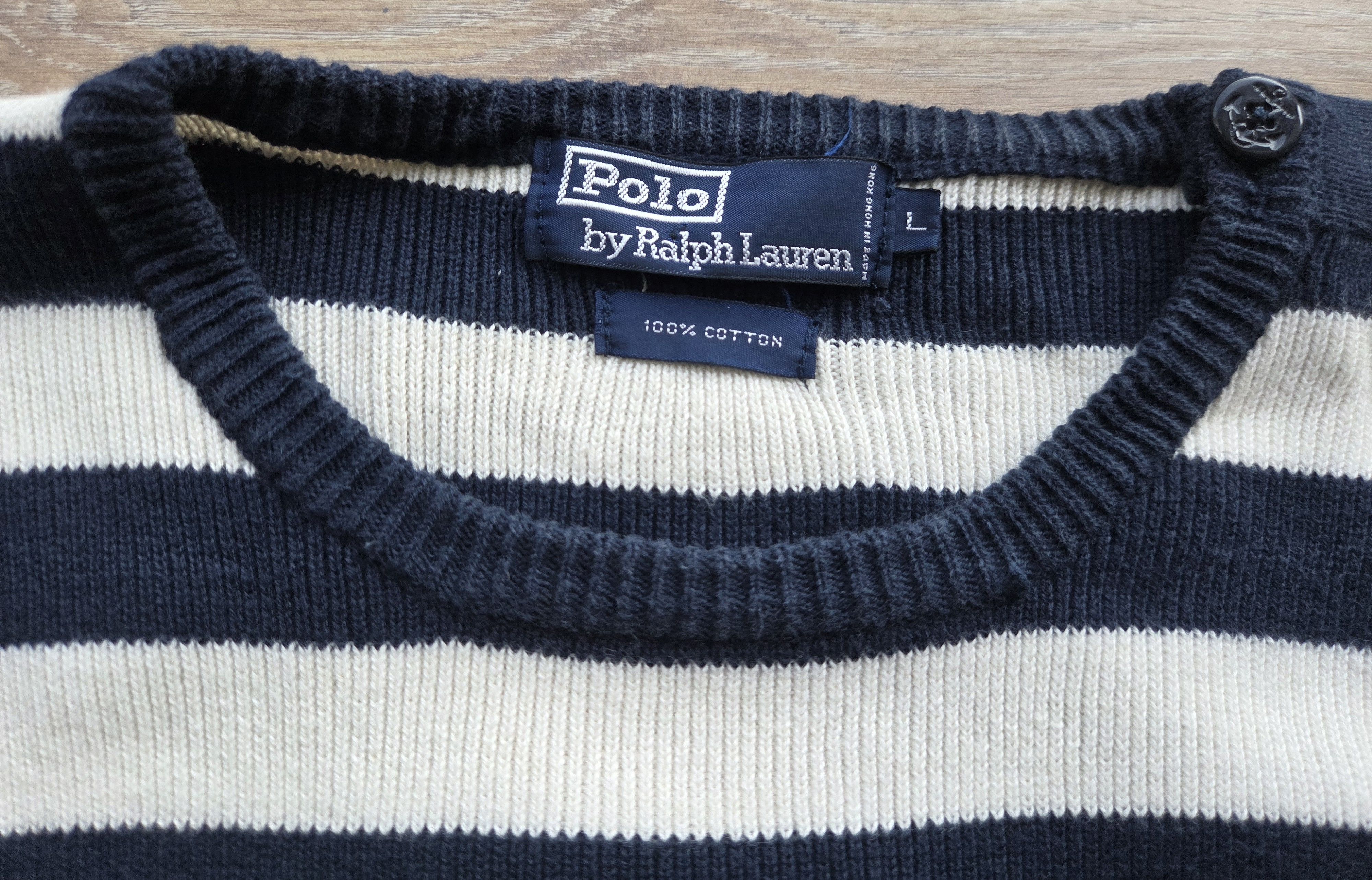 Polo Ralph Lauren Vintage OG 90s Polo Ralph Lauren RL93 Lo Life Breton Sweater Size US L / EU 52-54 / 3 - 4 Thumbnail