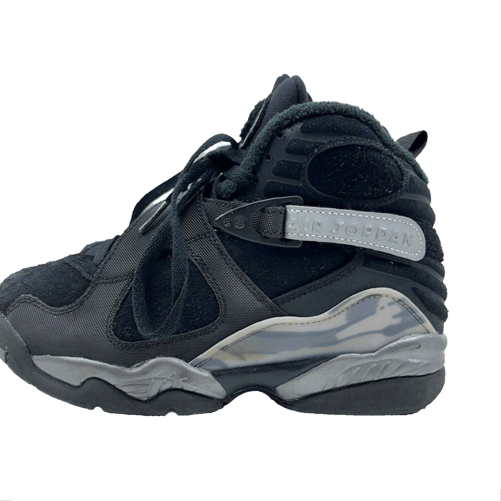 Jordan Brand Air Jordan 8 Retro Sneaker Men Size 5Y Black/Gunsmoke-Metallic Silver FN5190 001 Size ONE SIZE - 4 Thumbnail