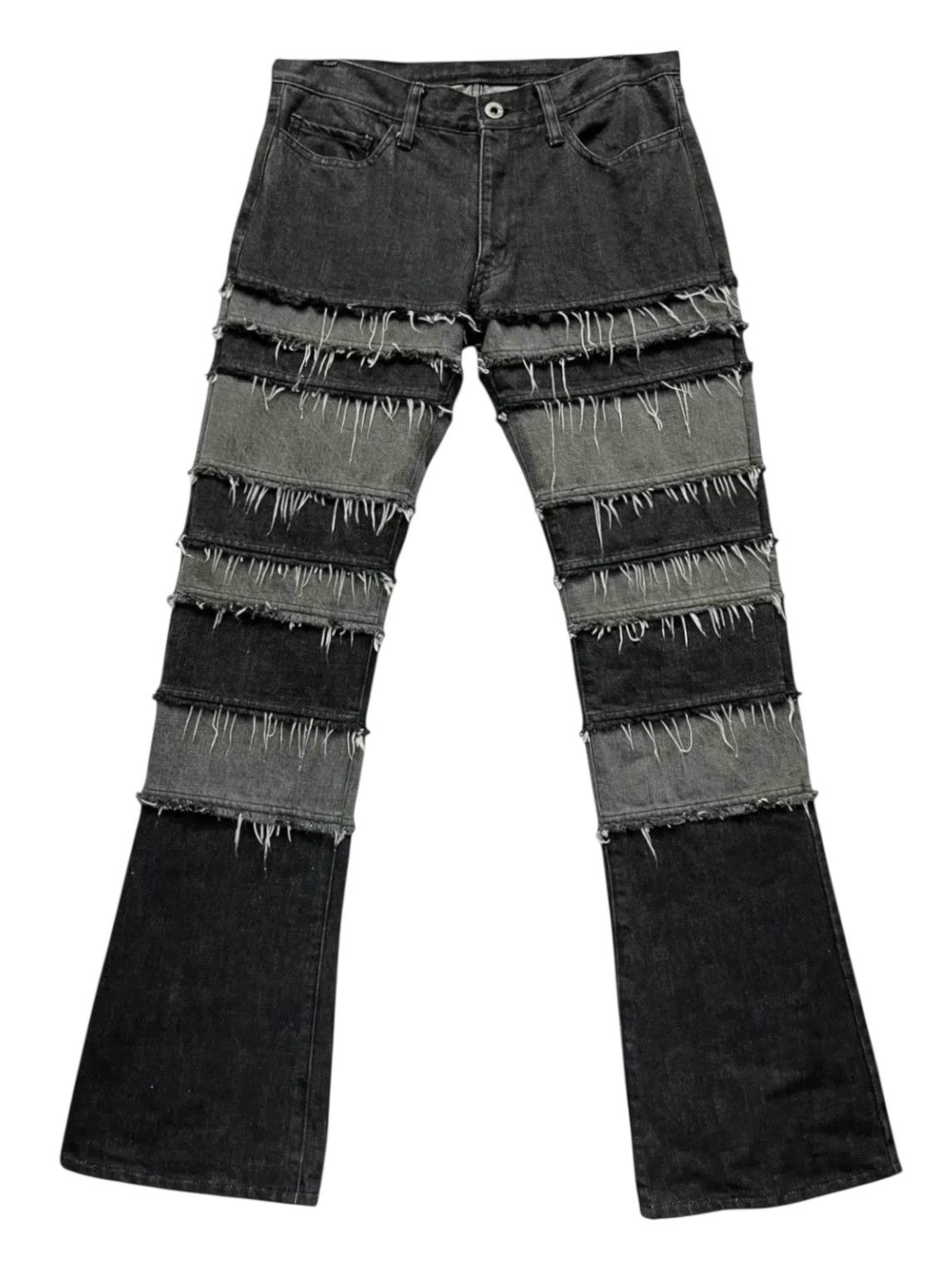 Japanese Brand FYE🔥Released Hem Panel Hagi Patchwork Vintage Flare Denim🔥 Size US 30 / EU 46 - 2 Thumbnail