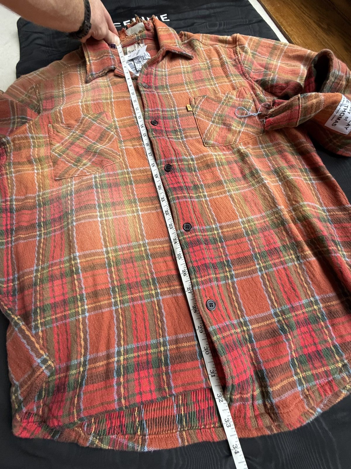 Gallery Dept. Gallery Dept Marley Distressed Checked Cotton-Flannel Shirt Size US M / EU 48-50 / 2 - 5 Thumbnail