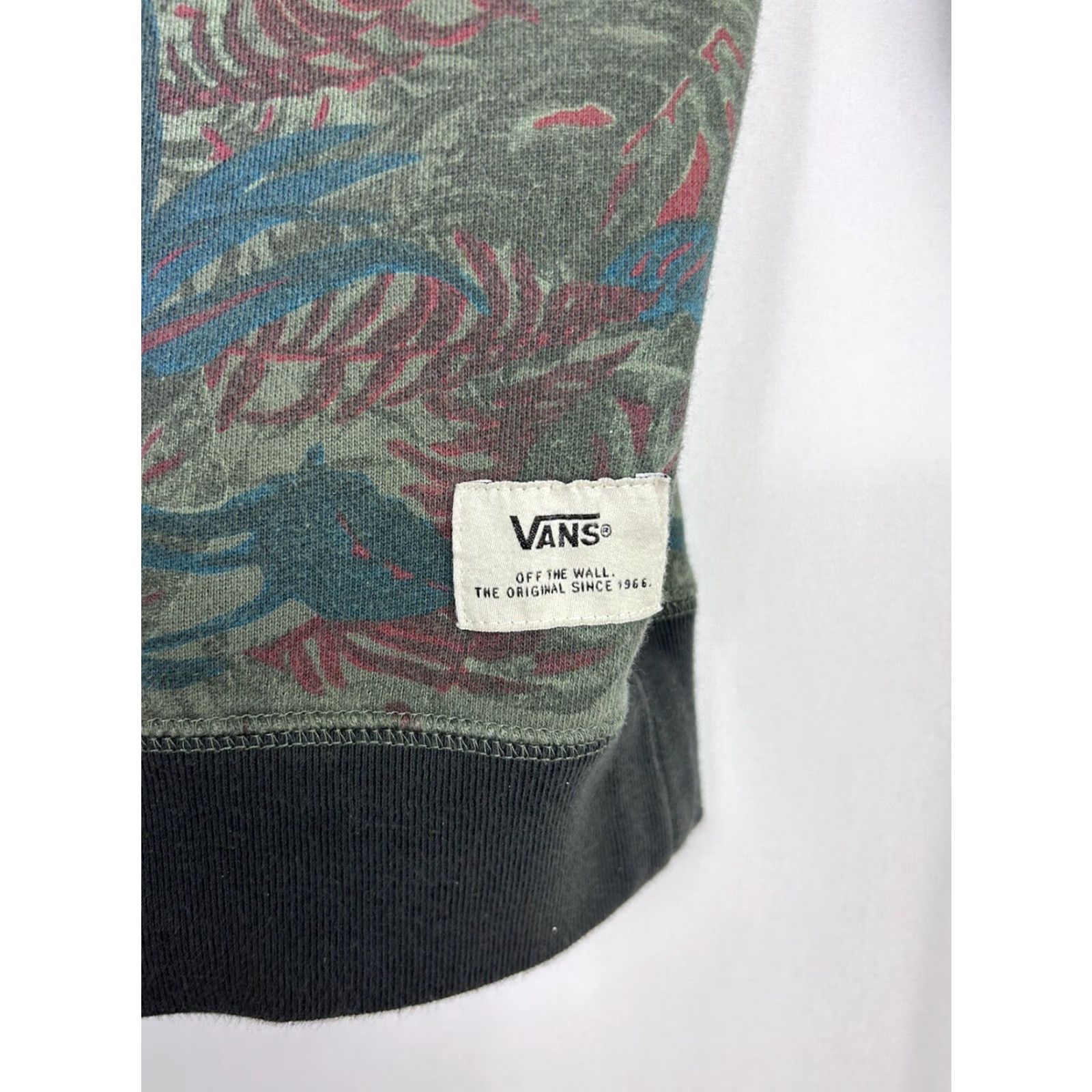 Vans VANS Womens XL Pullover Crewneck Sweater Green Long Sleeve with Leafs Size XL / US 12-14 / IT 48-50 - 6 Thumbnail