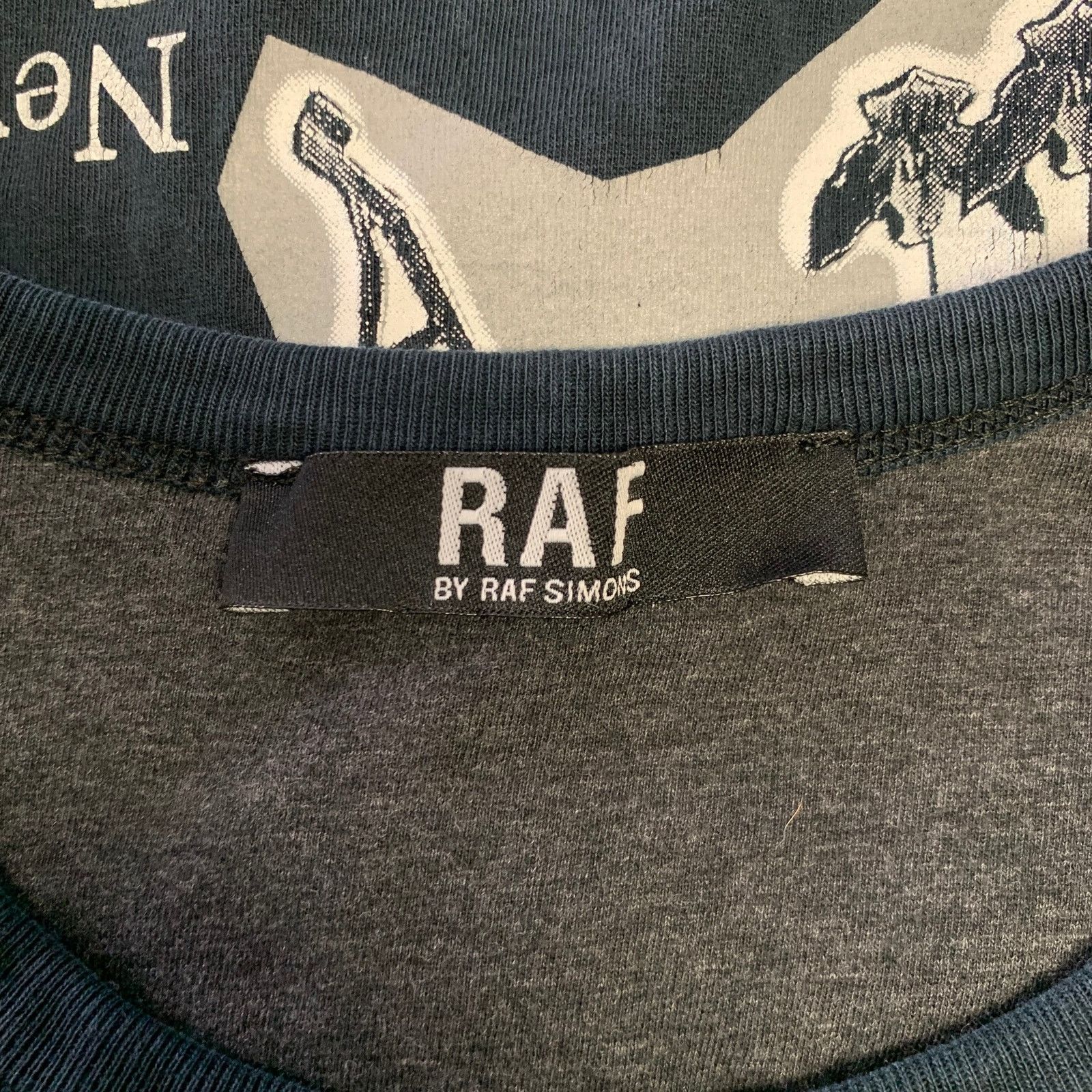 Raf by Raf Simons RAF by RAF SIMONS Size S Navy White Graphic Cotton Tank Top Size US S / EU 44-46 / 1 - 5 Thumbnail