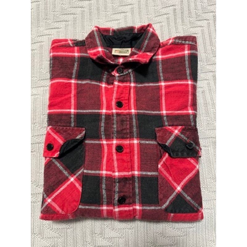 FiveBrother Five Brother red buffalo plaid flannel button down size M Size US M / EU 48-50 / 2 - 1 Thumbnail