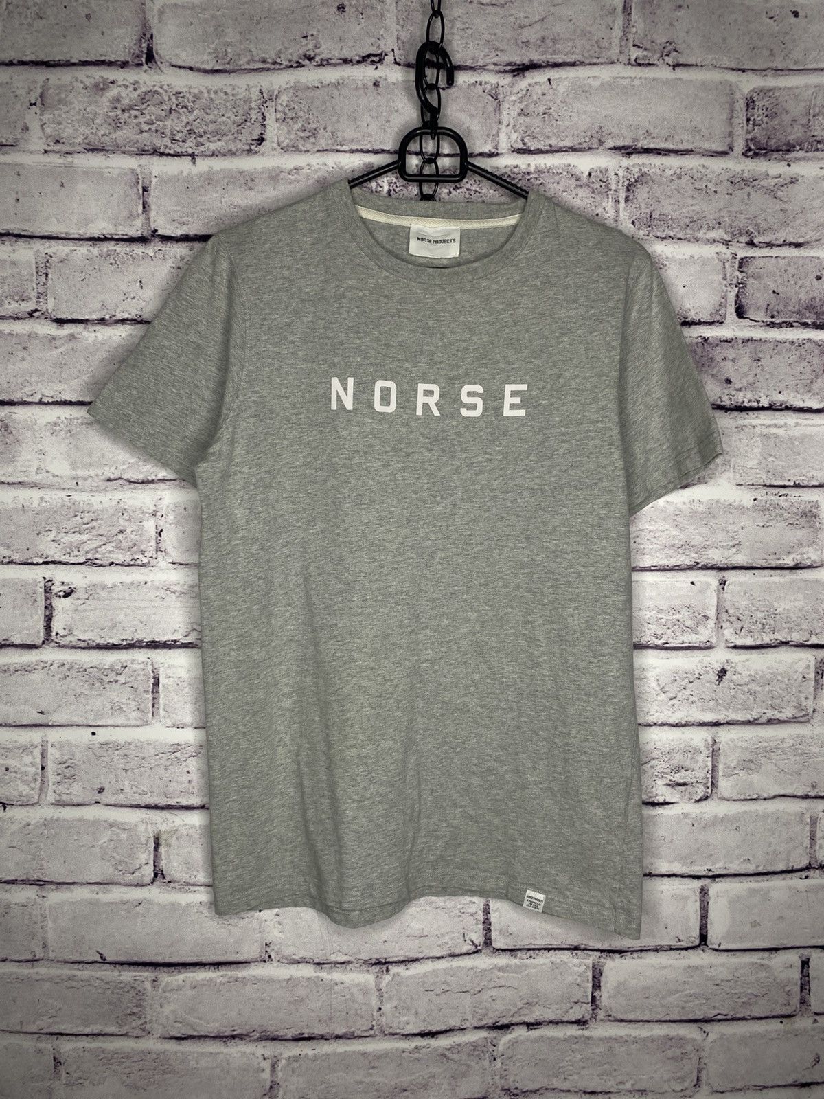 Norse Projects 90 s Vintage Norse Projects Centr Logo Silver Mens T-Shirt Size US M / EU 48-50 / 2 - 1 Thumbnail