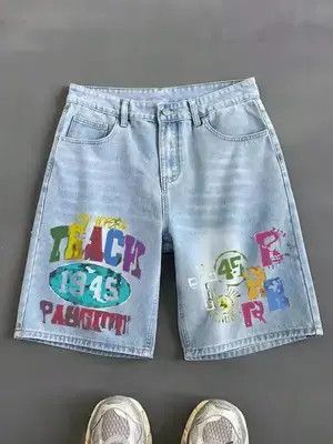 Other Mayumi x Ryoka Letter print street jeans denim shorts Size US 34 / EU 50 - 3 Thumbnail