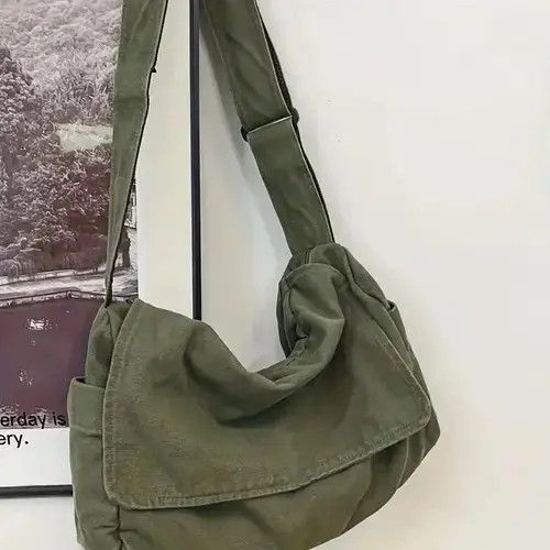 VIBE Vintage Handbag Canvas Teenager Shoulder Tote Bags Size ONE SIZE - 6 Thumbnail