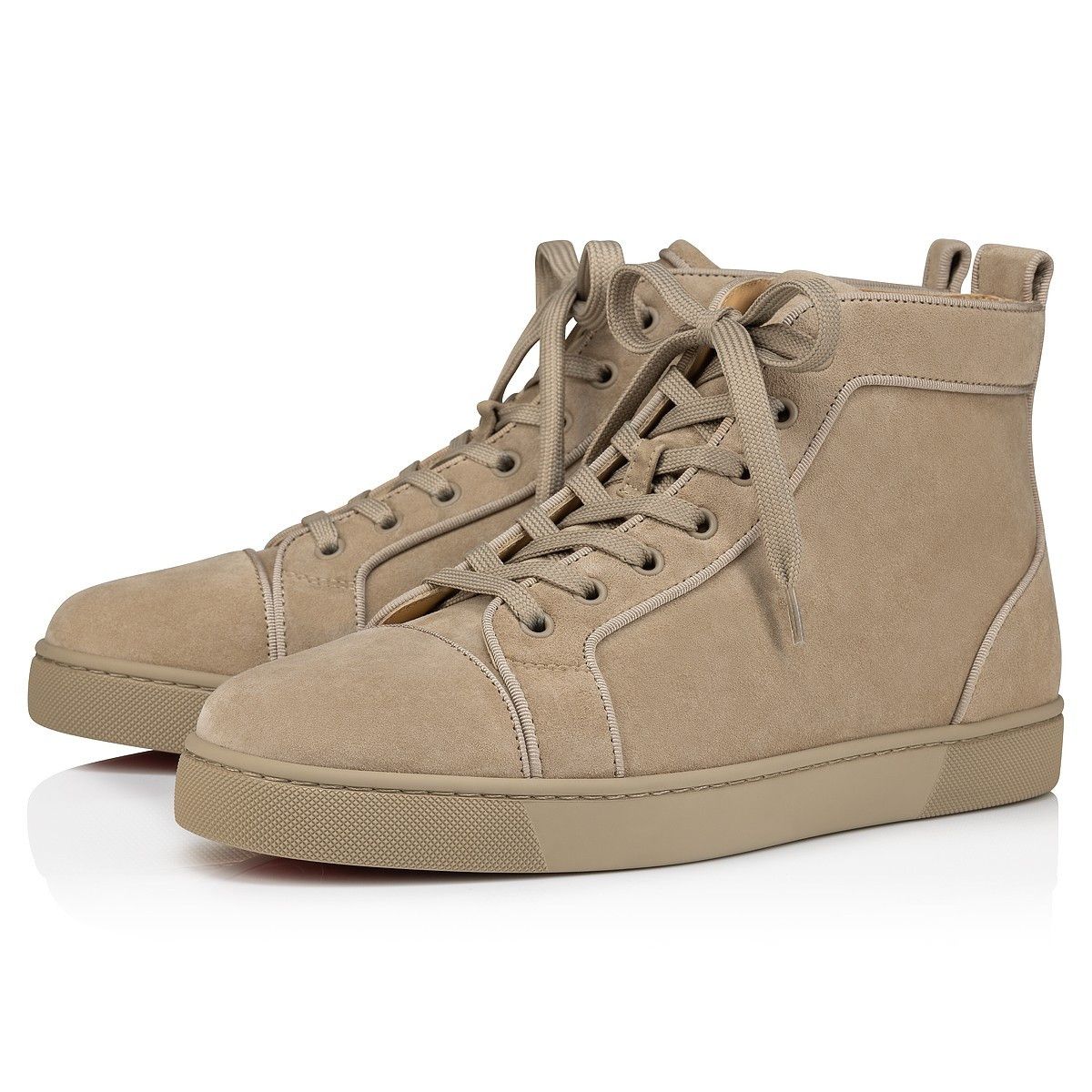 Christian Louboutin o1s1wg110125 Hi-Top Sneakers in Beige Size US 7 / EU 40 - 1 Thumbnail