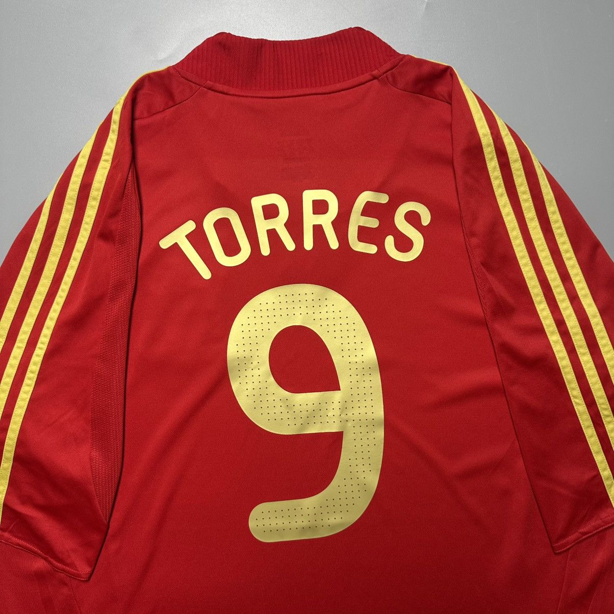 Adidas SPAIN ADIDAS 2008 EURO FOOTBALL HOME JERSEY #9 TORRES Size US XXL / EU 58 / 5 - 10 Thumbnail