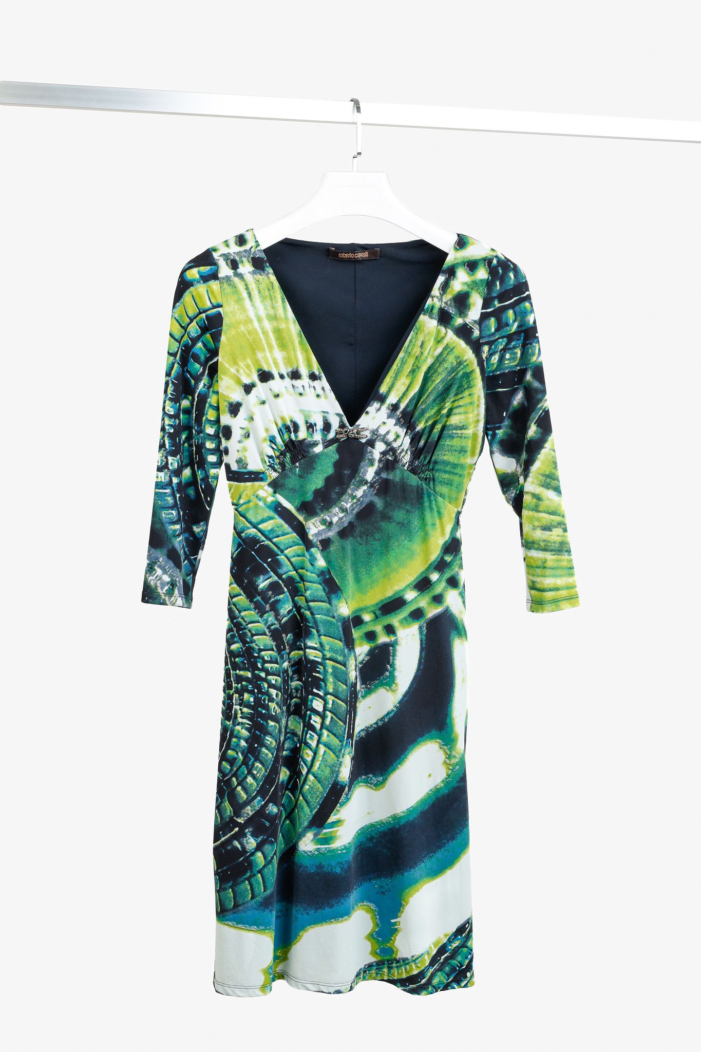 Roberto Cavalli Roberto Cavalli Printed Jersey 3/4-Sleeve Bodycon Dress Size S / US 4 / IT 40 - 1 Thumbnail