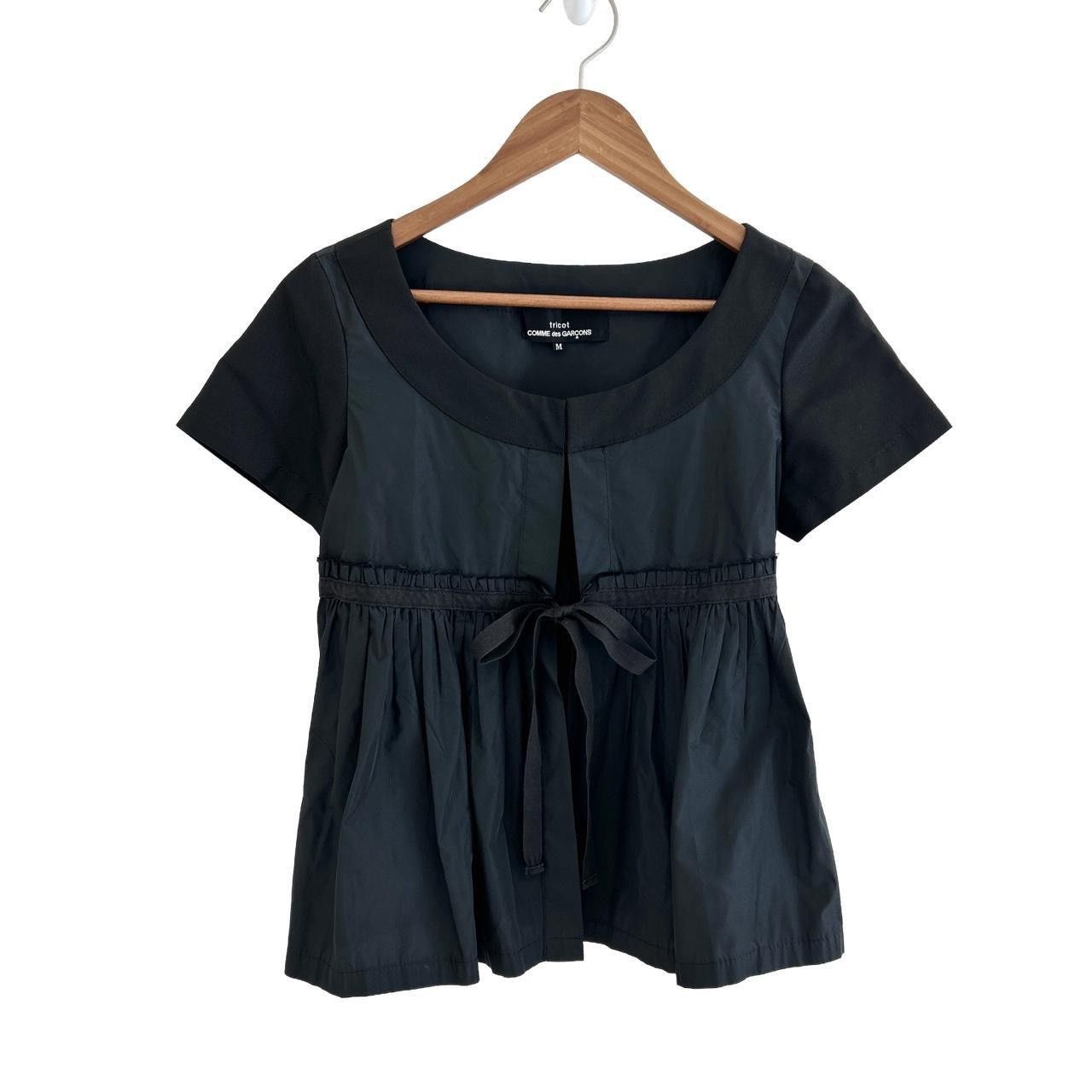 Tricot Comme des Garcons Spring 2007 Babydoll Style Pleated Bow Tie Blouse Size M / US 6-8 / IT 42-44 - 1 Thumbnail