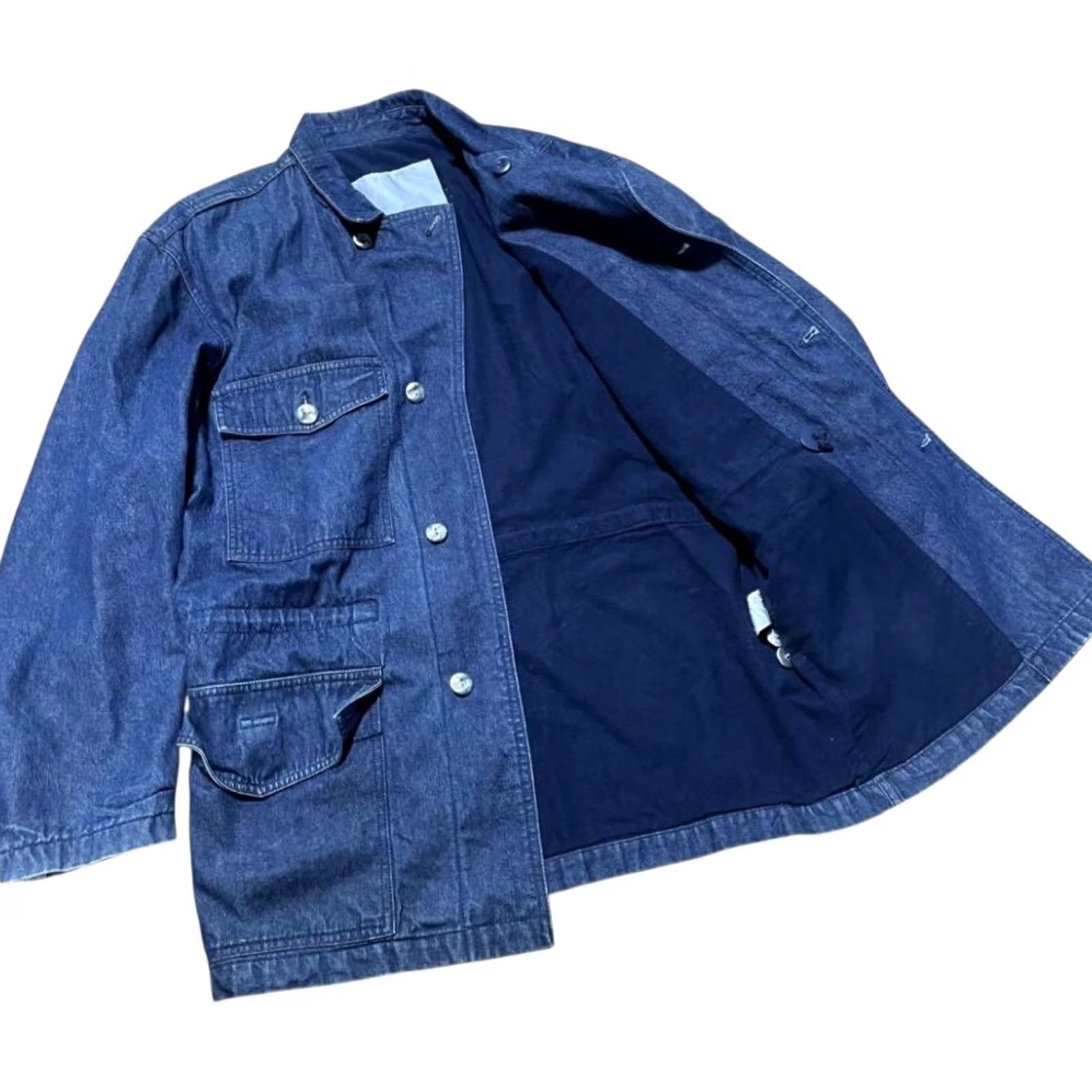 Issey Miyake ISSEY MIYAKE COVERALL DENIM JACKET MEN M MULTICOLOR USED JEAN OF PLANTATION Size US 31 - 4 Thumbnail