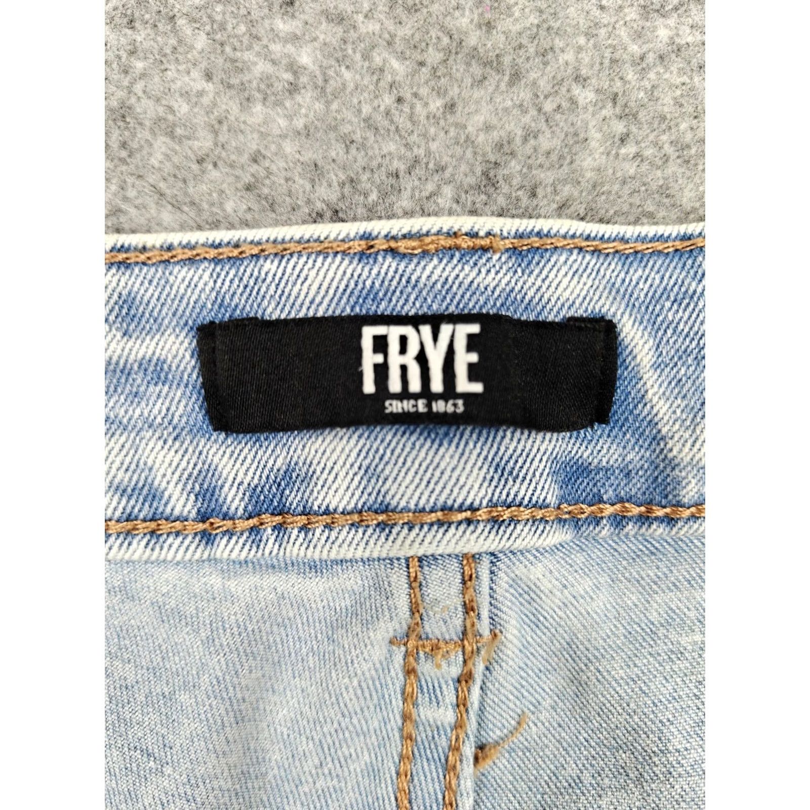 Frye Frye Jeans Womens 12 Light Wash High Rise Straight Stevie Denim Pants New Size 34" / US 12 / IT 48 - 6 Thumbnail