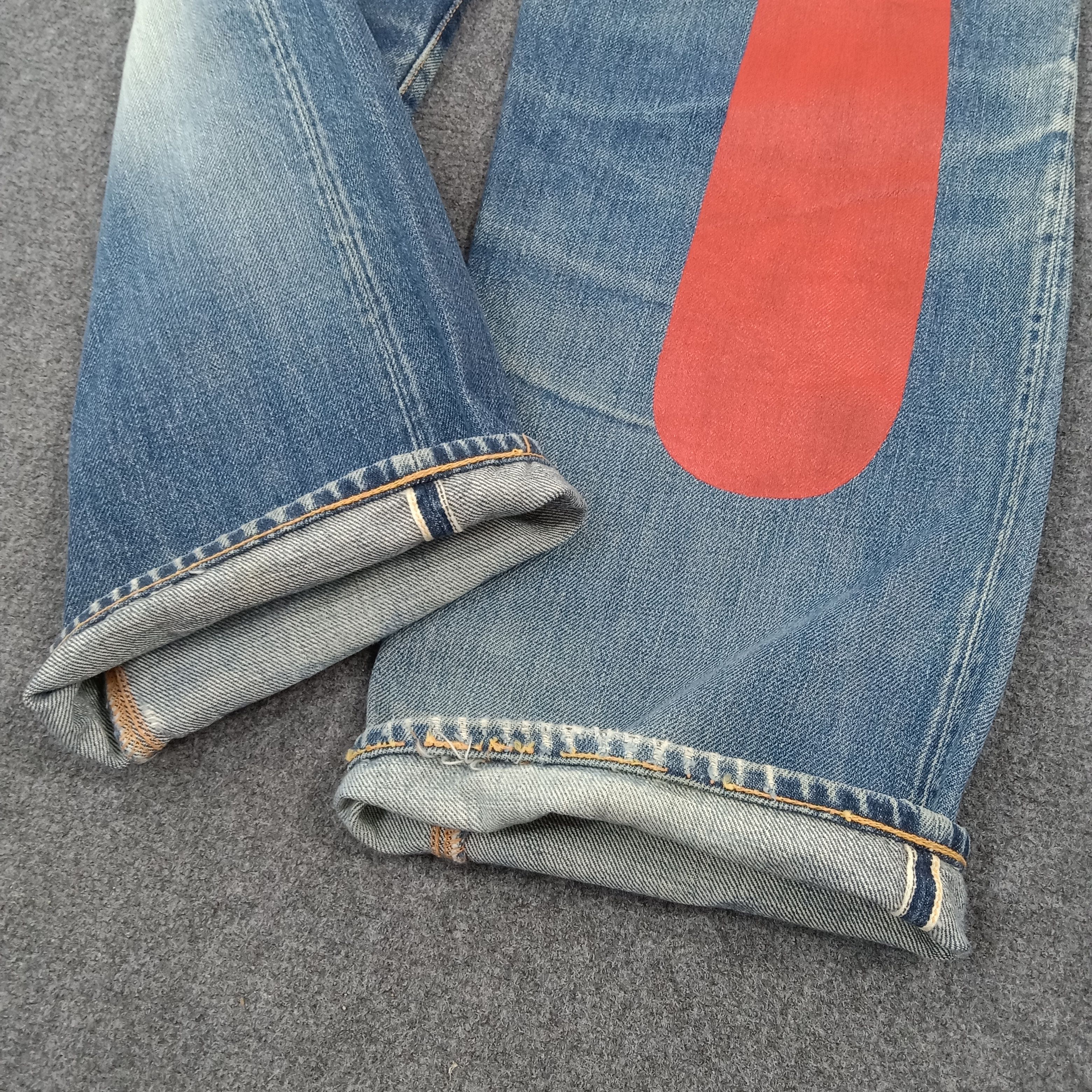 Japanese Brand × Vintage Japanese Brand Evisu Selvedge Daicock Custom Art Jeans Size US 27 - 6 Thumbnail