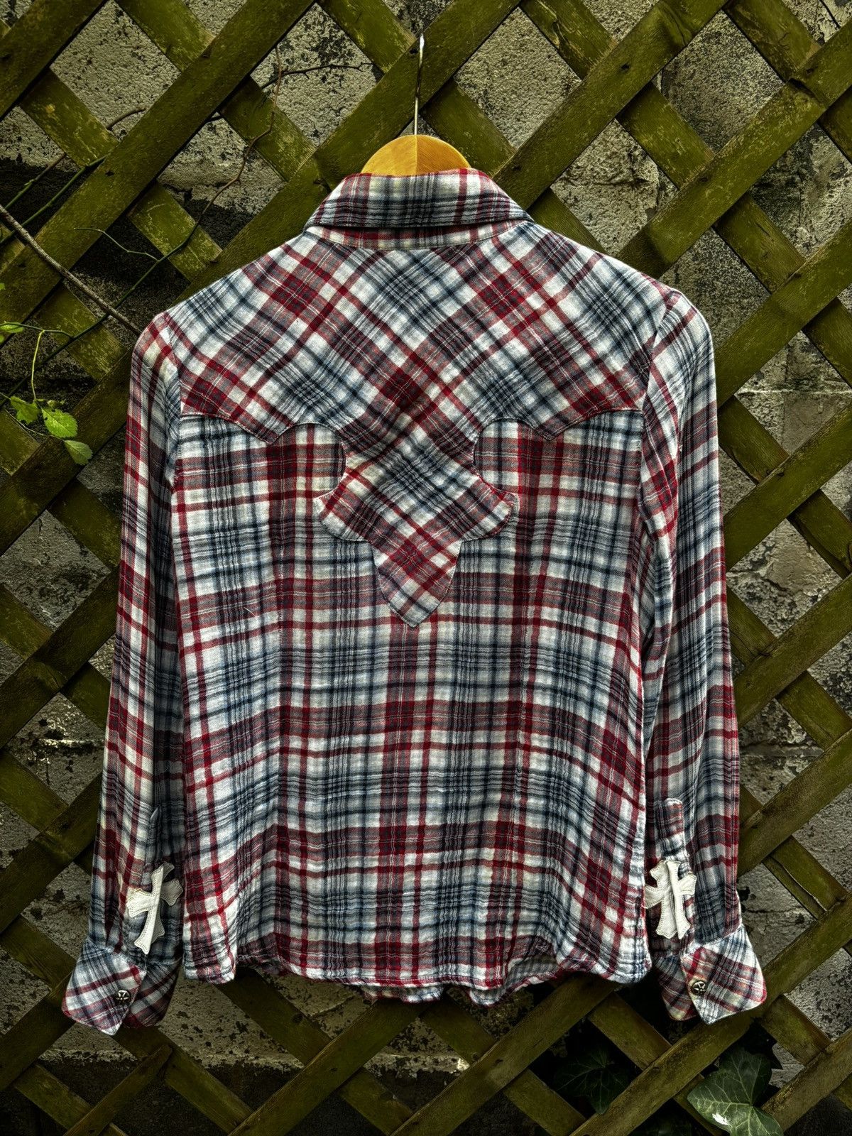 Chrome Hearts Chrome Hearts Star Button Red/Whte/Blu Flannel Shirt Size US S / EU 44-46 / 1 - 2 Thumbnail