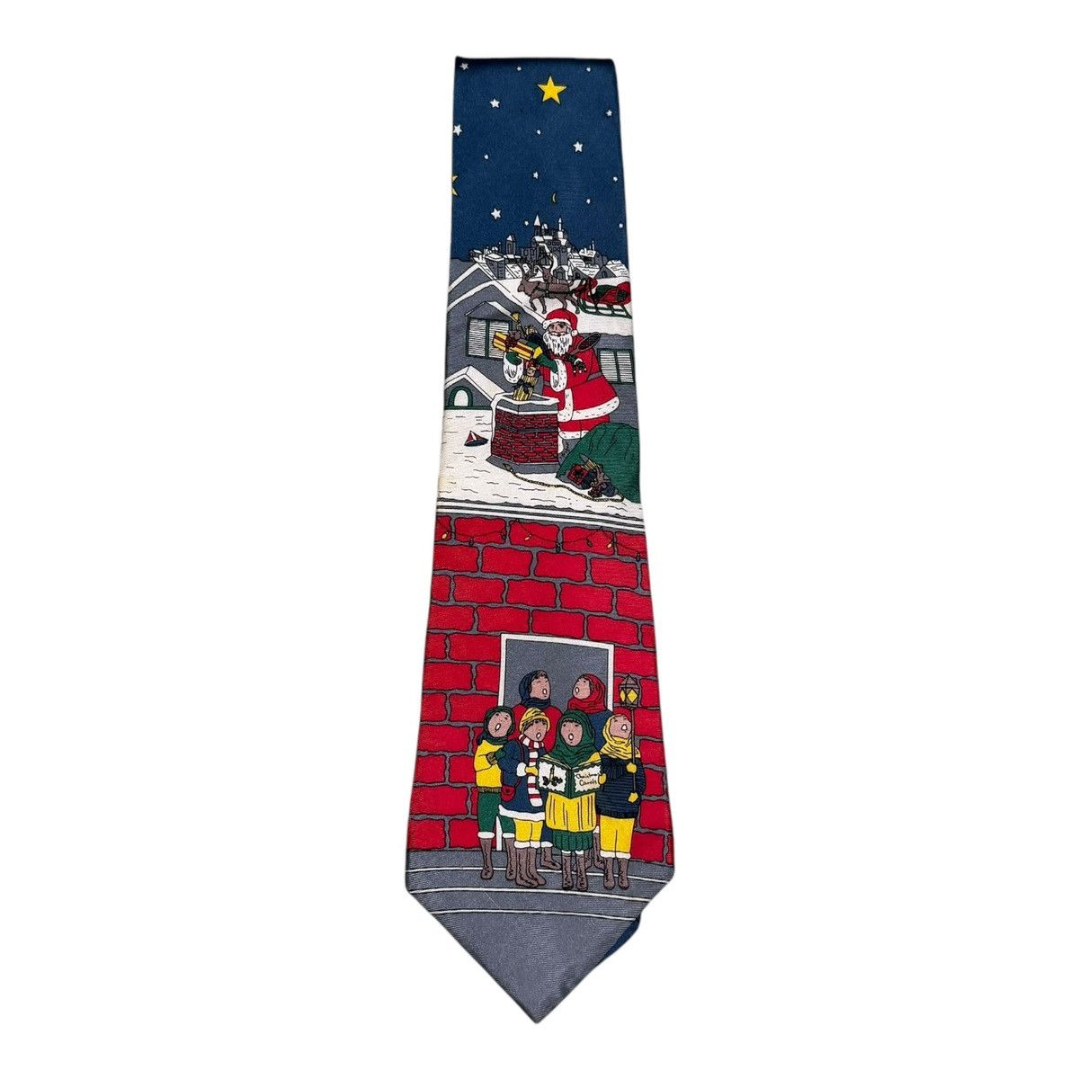 Dillard's × Vintage Vintage Dillards Mens Necktie Silk Tie Christmas Santa Size ONE SIZE - 1 Thumbnail