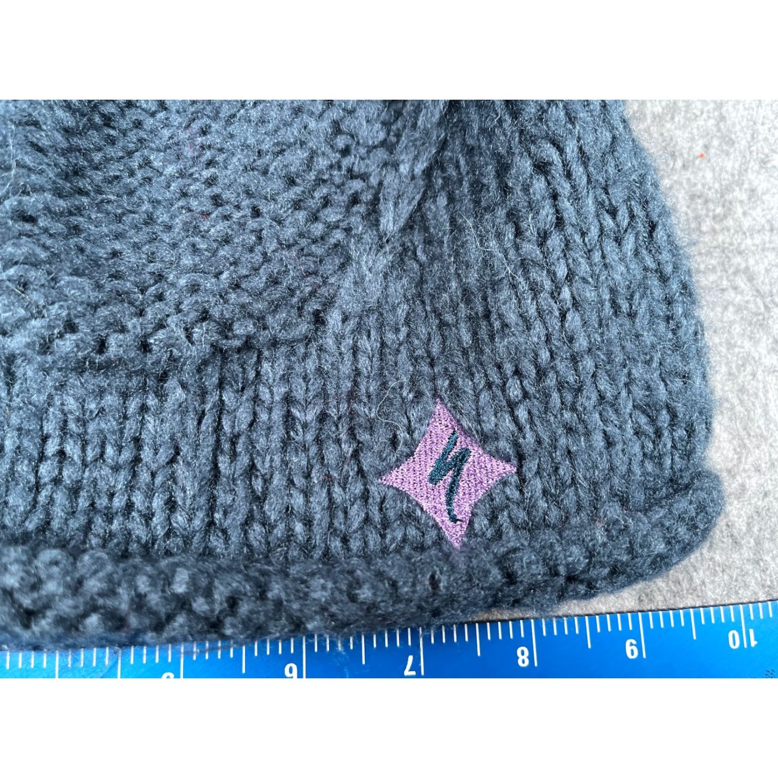 Vintage Specialized Beanie Toque Women One Size Blue Knit 100% Acrylic Ski Pom Beanie/Toque Women Blue Knit 100% Acrylic Ski Puff Pom Size ONE SIZE - 2 Thumbnail